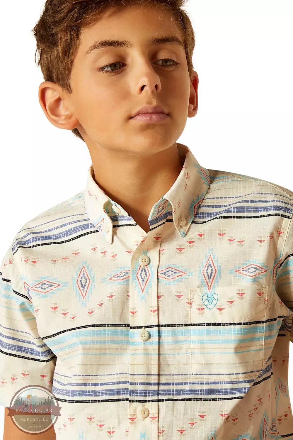 10048664 Run This Town Koda Short Sleeve Button Down Shirt