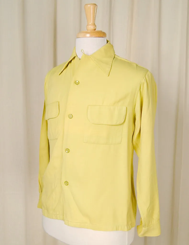 1950s LS Chartreuse Shirt