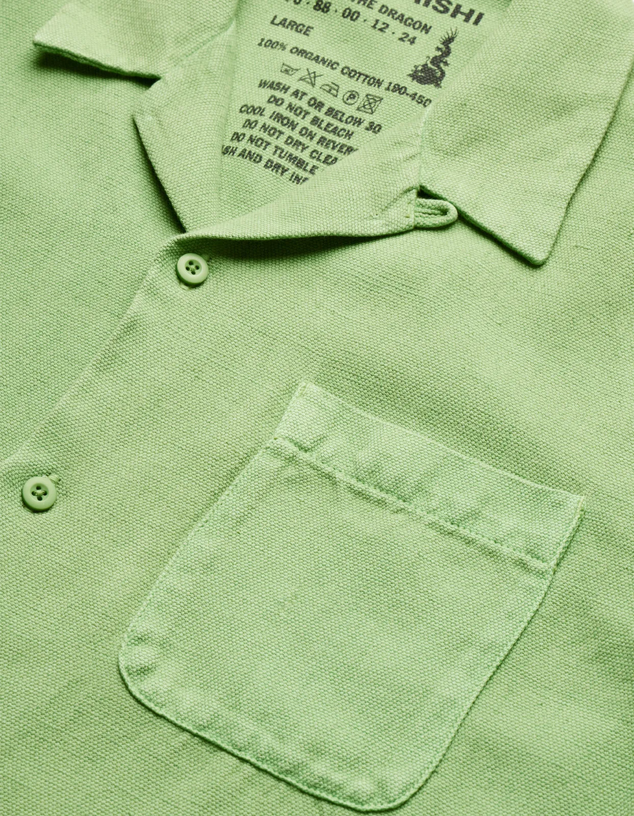 5005 Hemp Camp Collar Shirt Bamboo Green