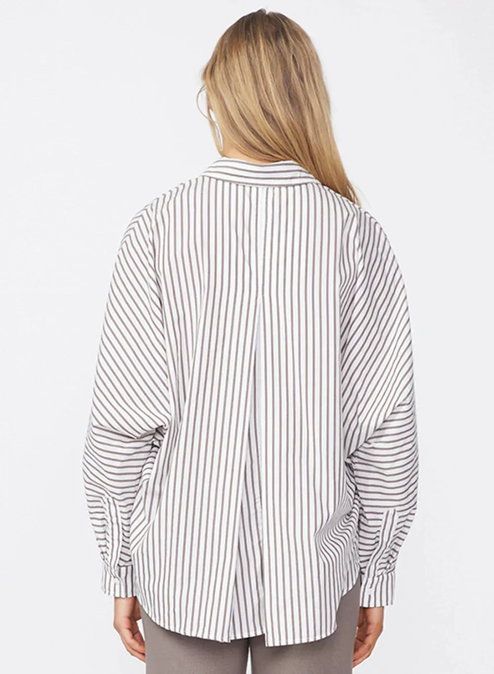 80's Poplin Stripe Dolman Shirt