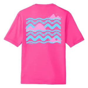 Adult S/S Hot Pink 3 Islands