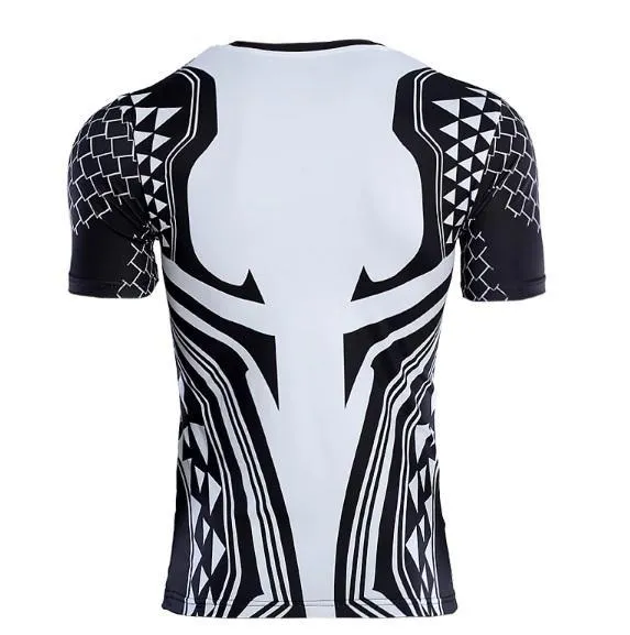 Aquaman 'Dark Tattoo' Short Sleeve Compression Rash Guard