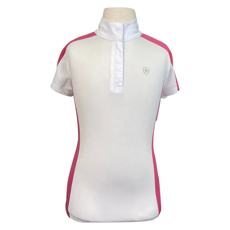 Ariat Pro Series Show Shirt in White/Mauve - Children's Small