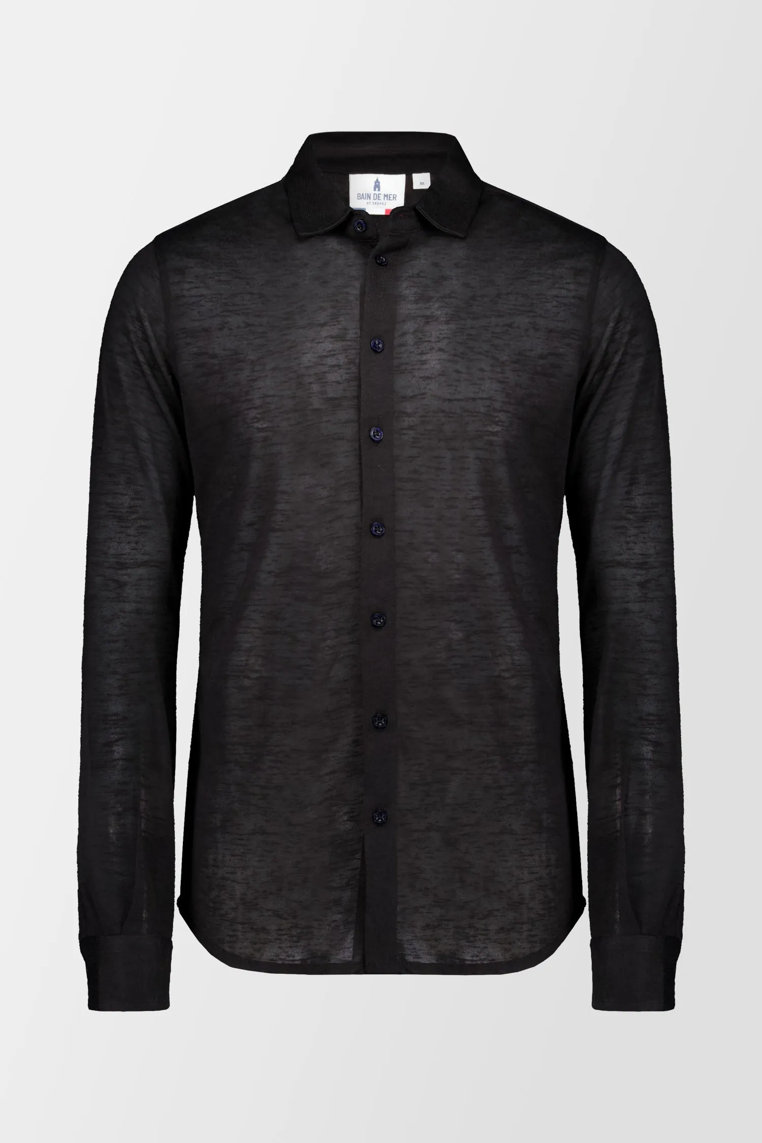 Bain de Mer Black Byblos Linen Shirt