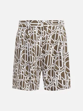 Balbino Shorts in Geo Khaki