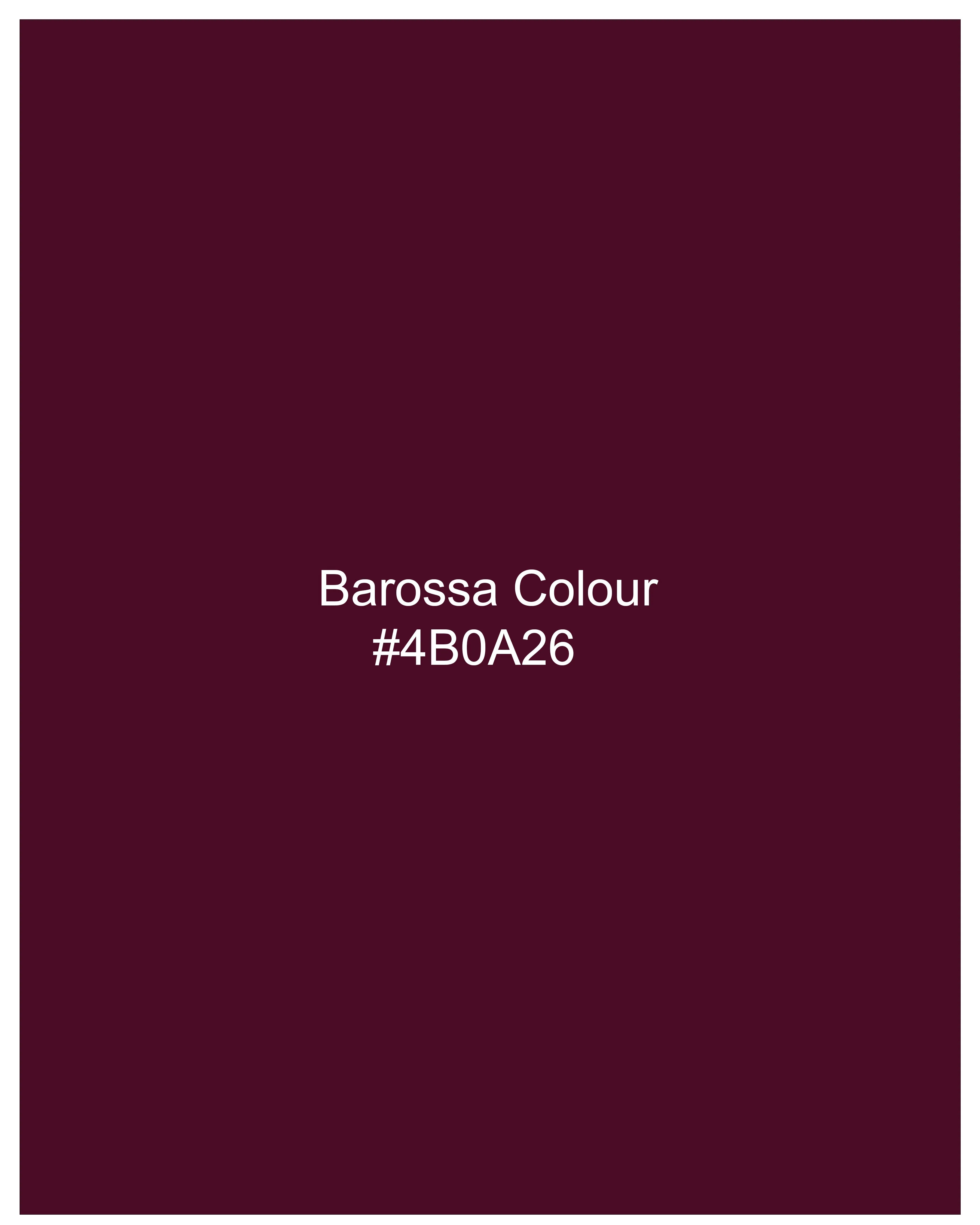 Barossa Maroon Single Breasted Velvet Designer Blazer