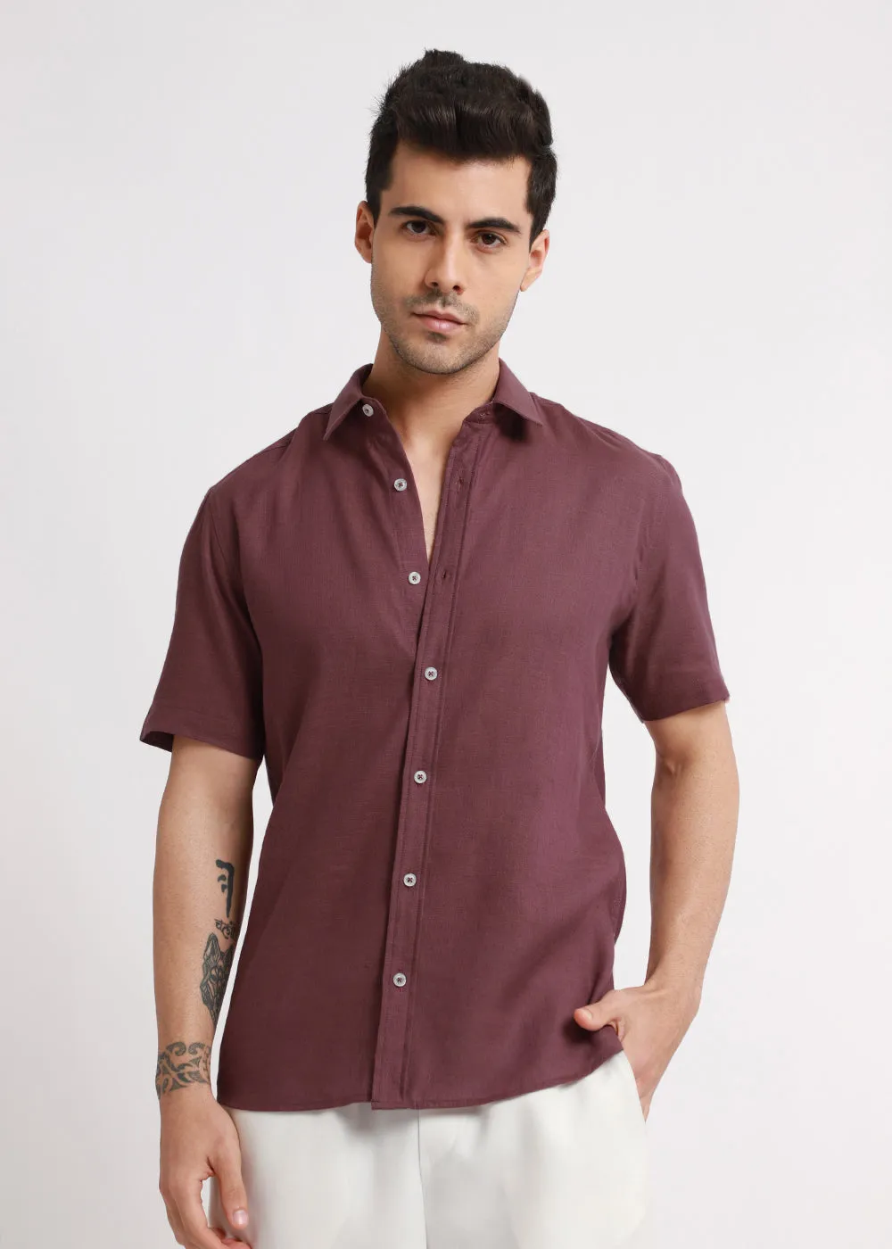 Batiste Violet Linen shirt