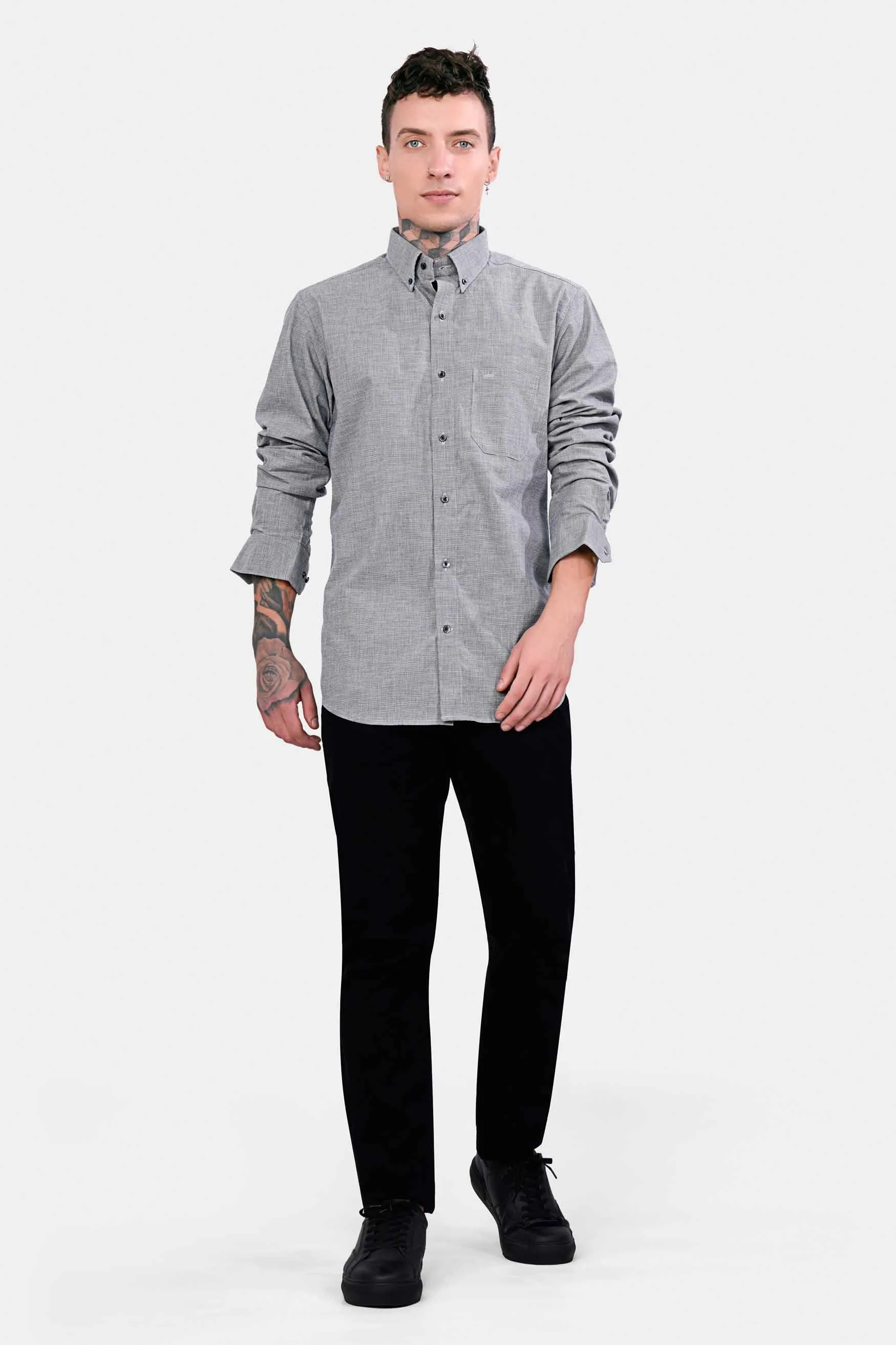 Battleship Gray Royal Oxford Button Down Shirt