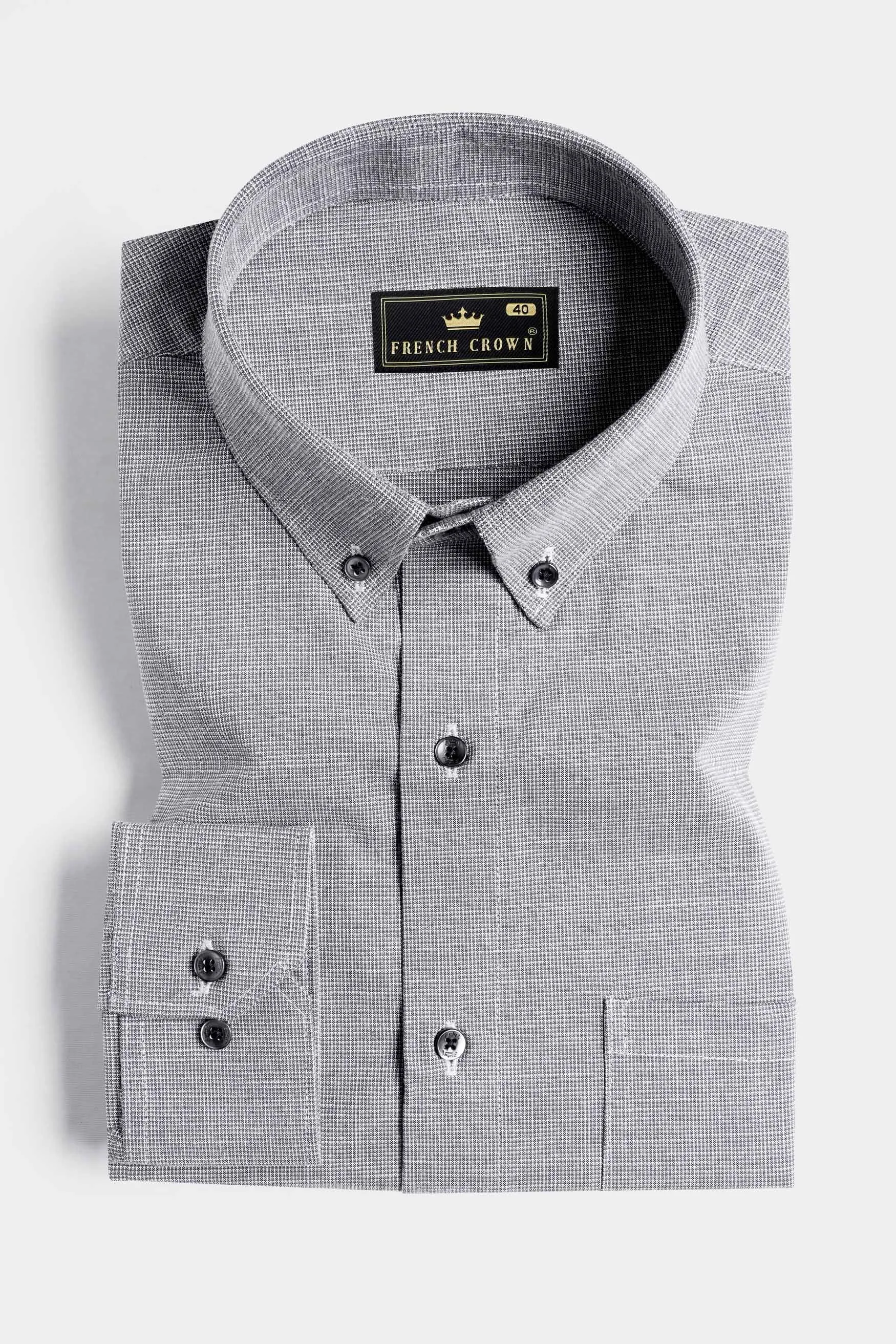 Battleship Gray Royal Oxford Button Down Shirt