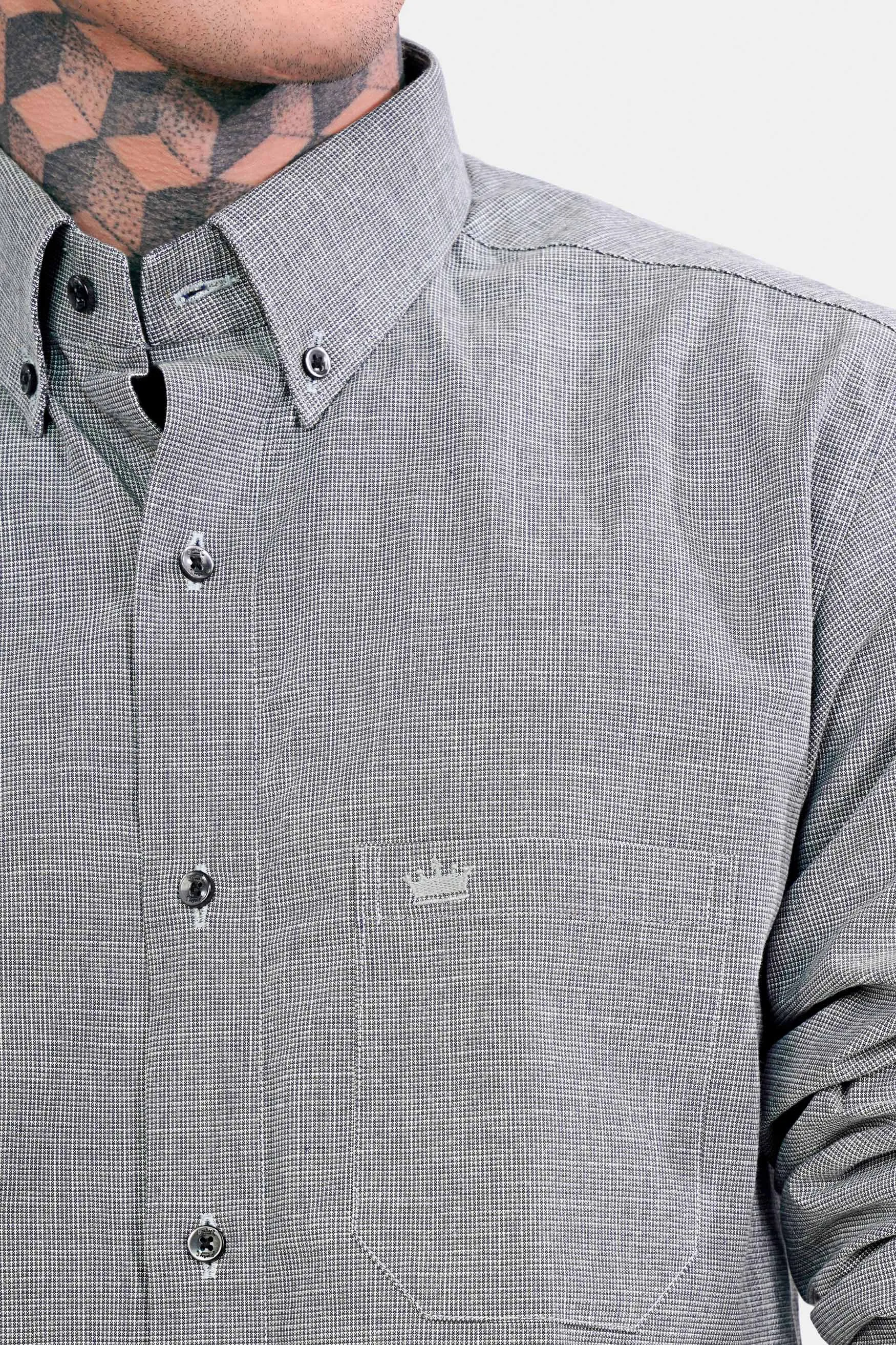 Battleship Gray Royal Oxford Button Down Shirt