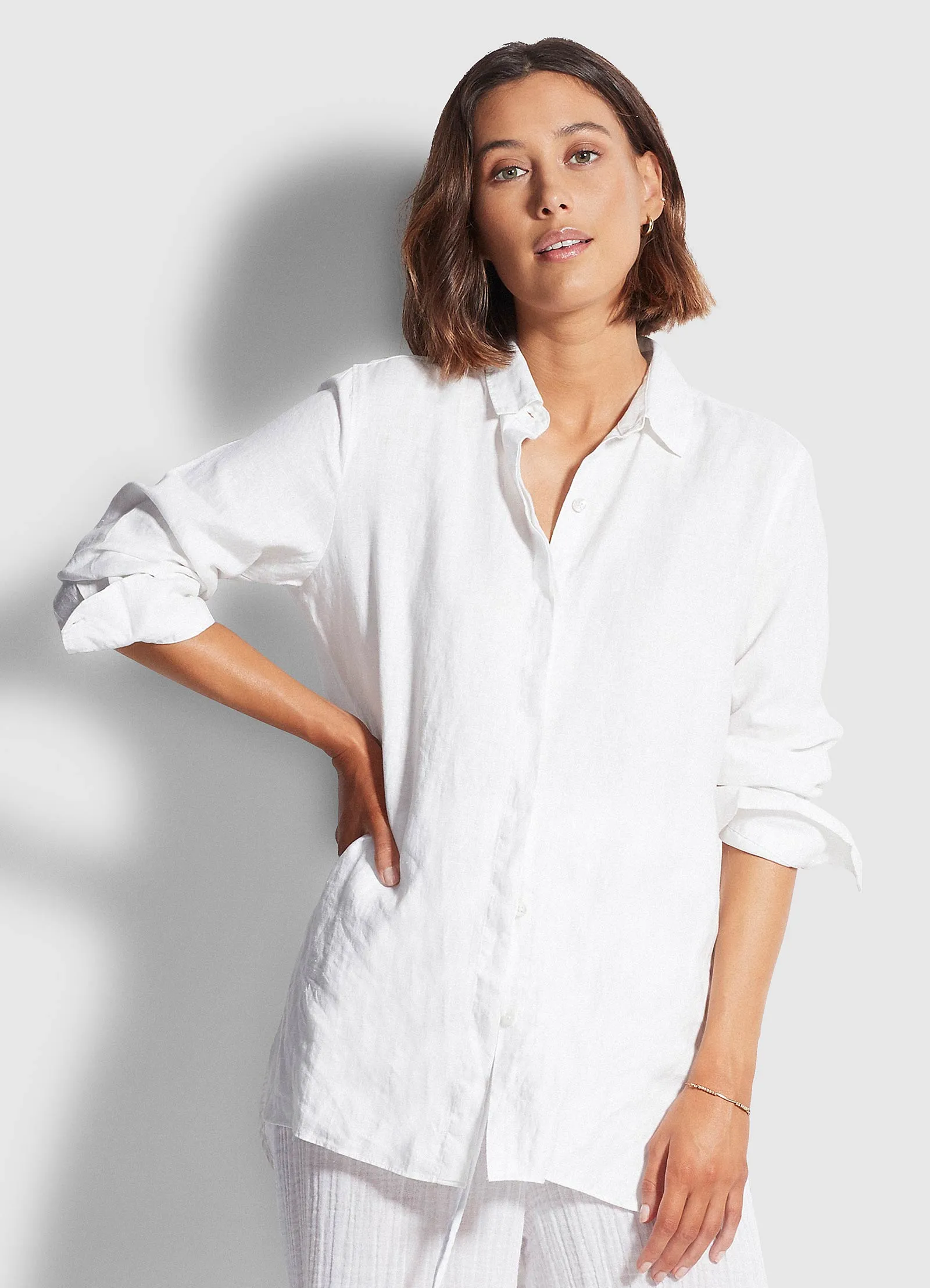 Beach Linen Shirt - White