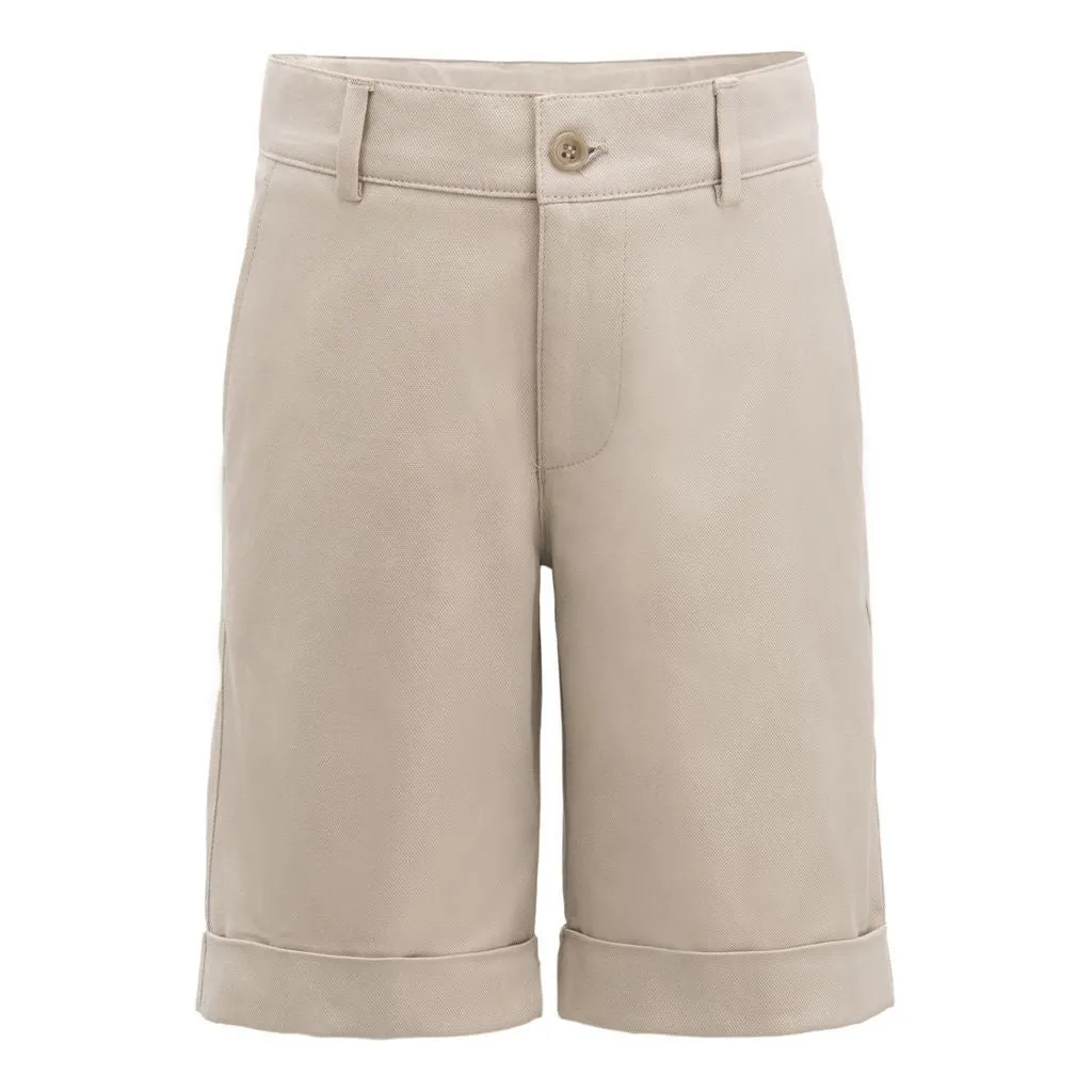 Beige Formal Shorts