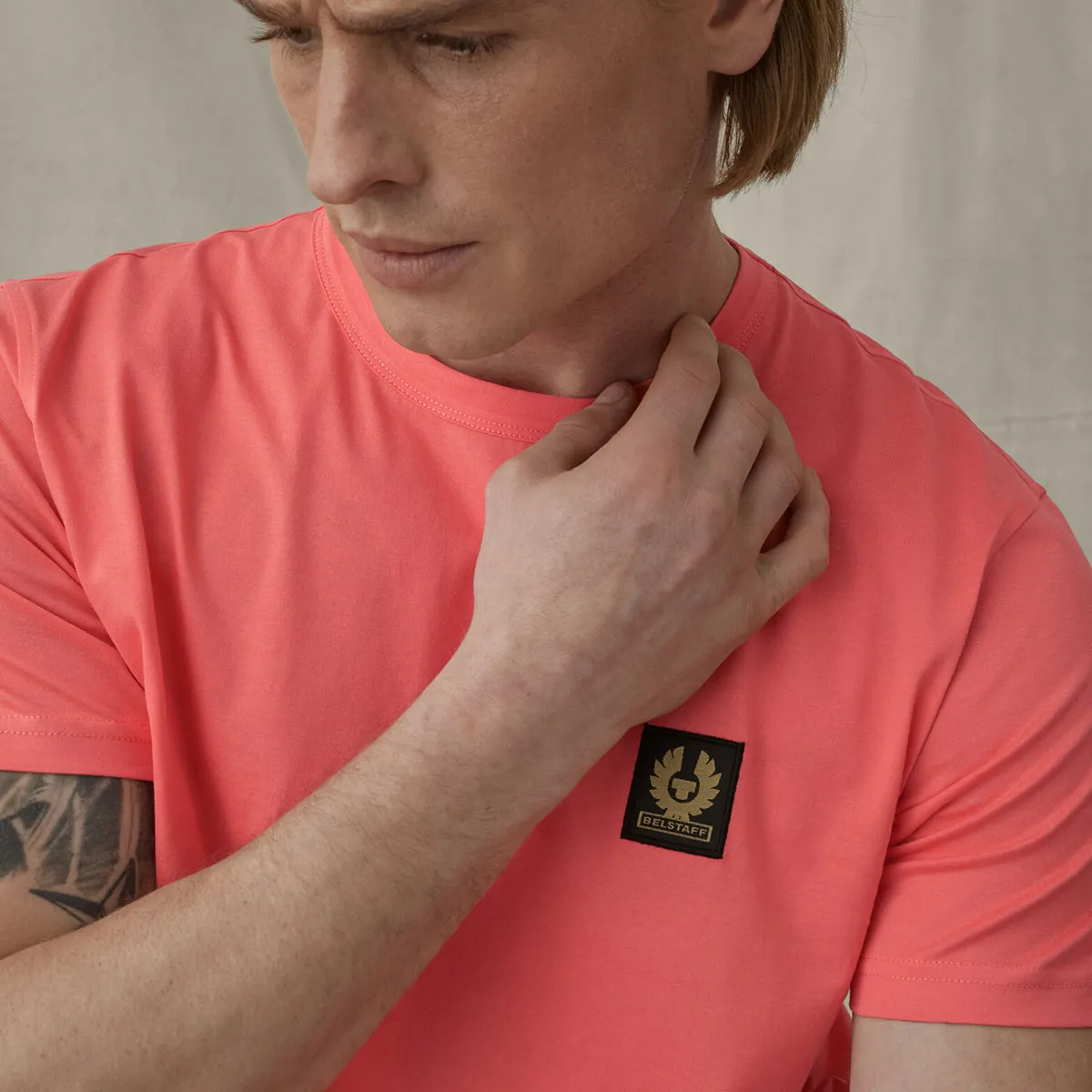 Belstaff - Short Sleeved T-Shirt in Flare Pink