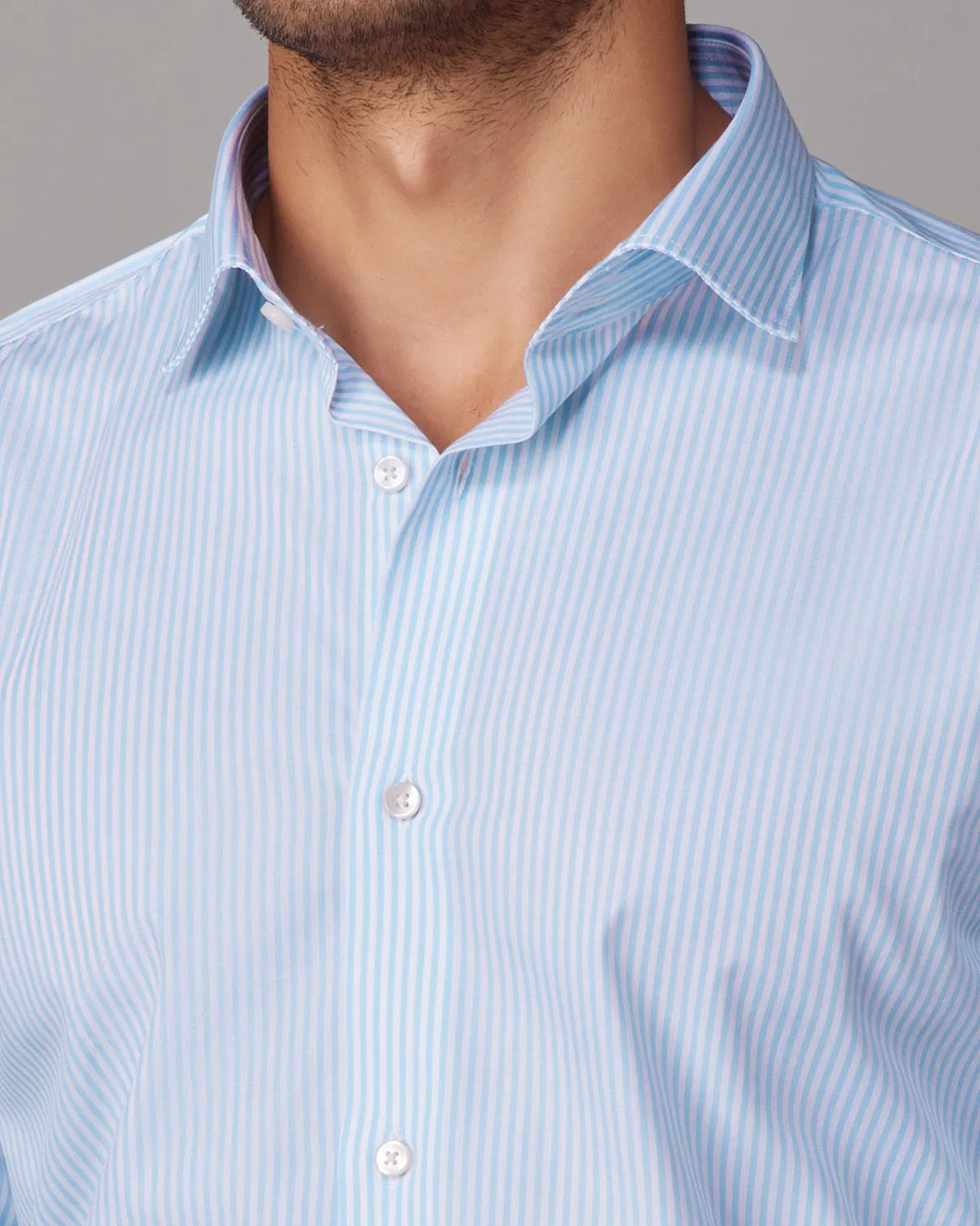 Bengal Striped Shirt - Light Blue