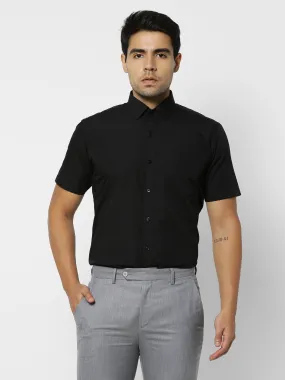 Black Solid Formal Shirt