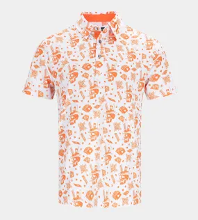 BLACKJACK POLO - WHITE / ORANGE