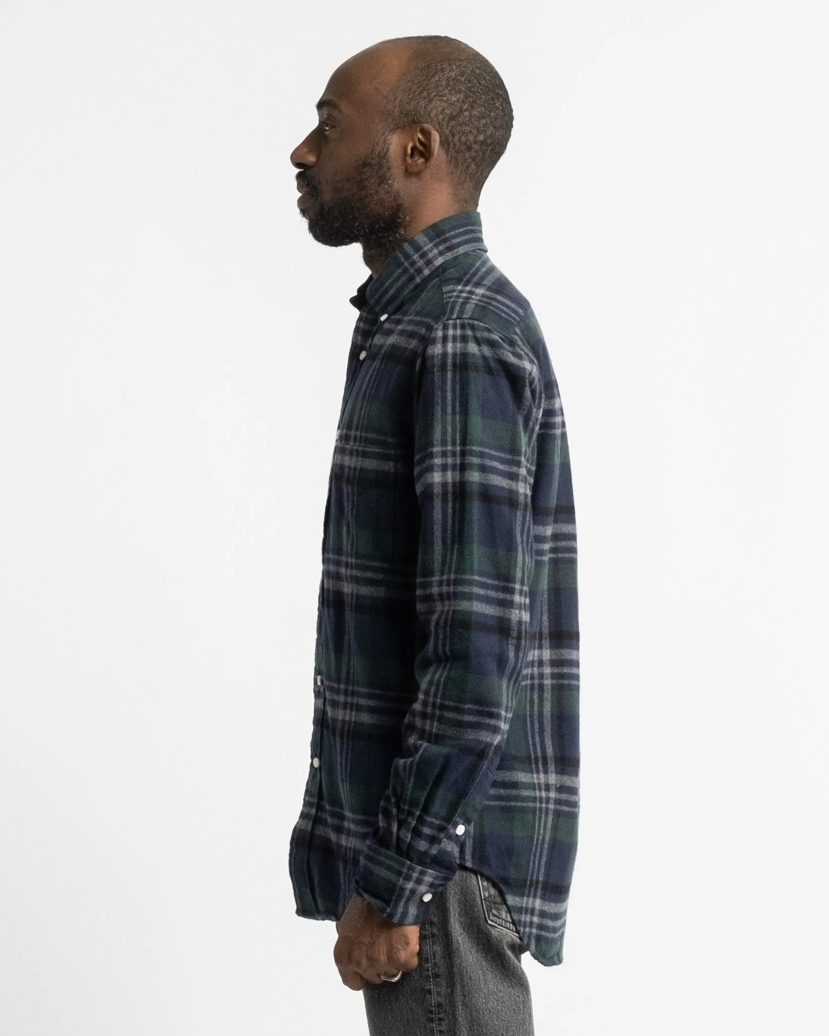 Blackwatch Melange Shaggy Flannel