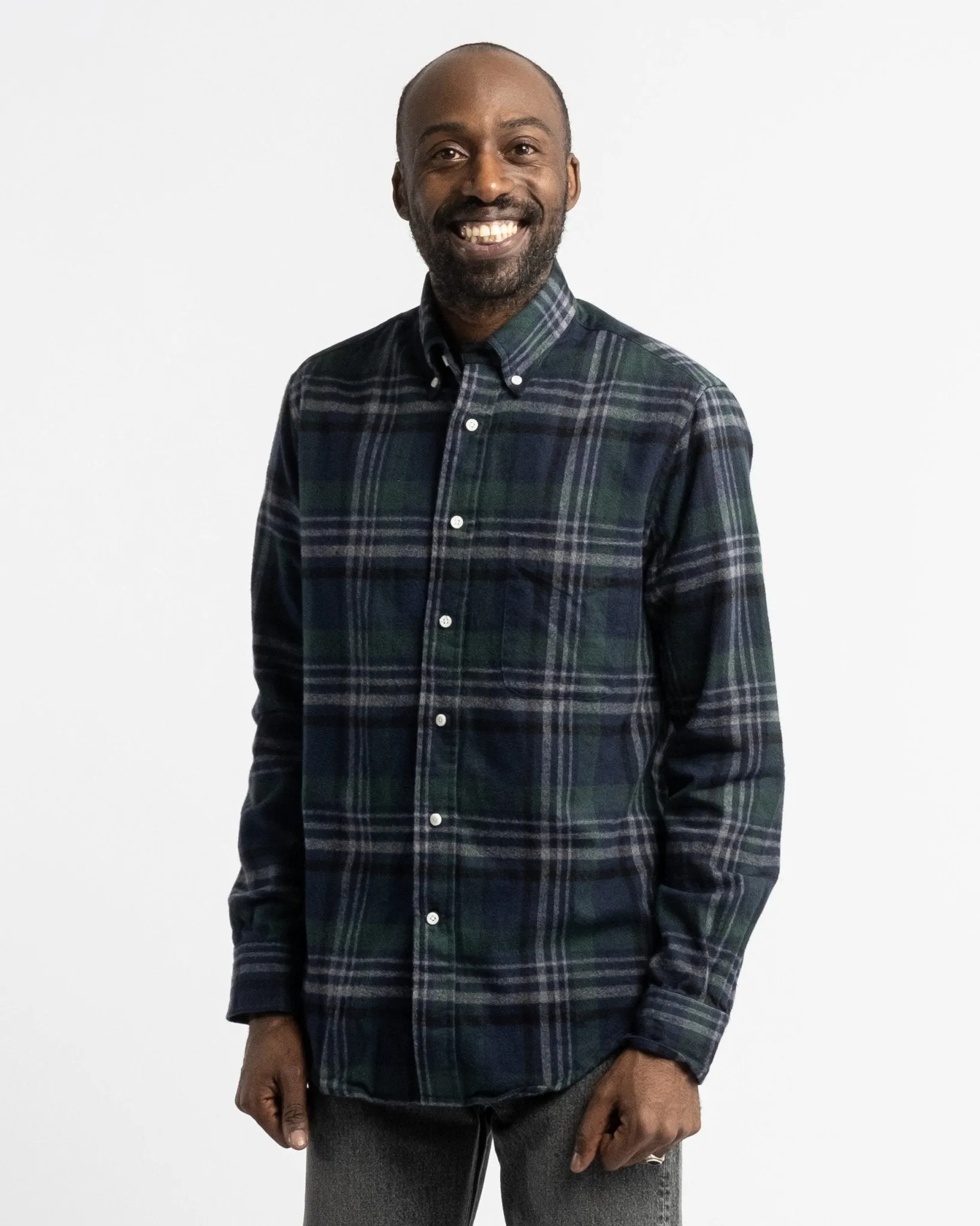 Blackwatch Melange Shaggy Flannel