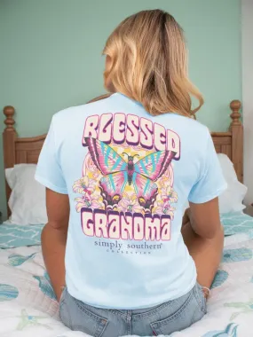 'Blessed Grandma' Butterfly Short Sleeve Tee by Simply Southern