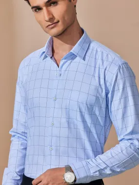 Blue Checked Formal Shirt