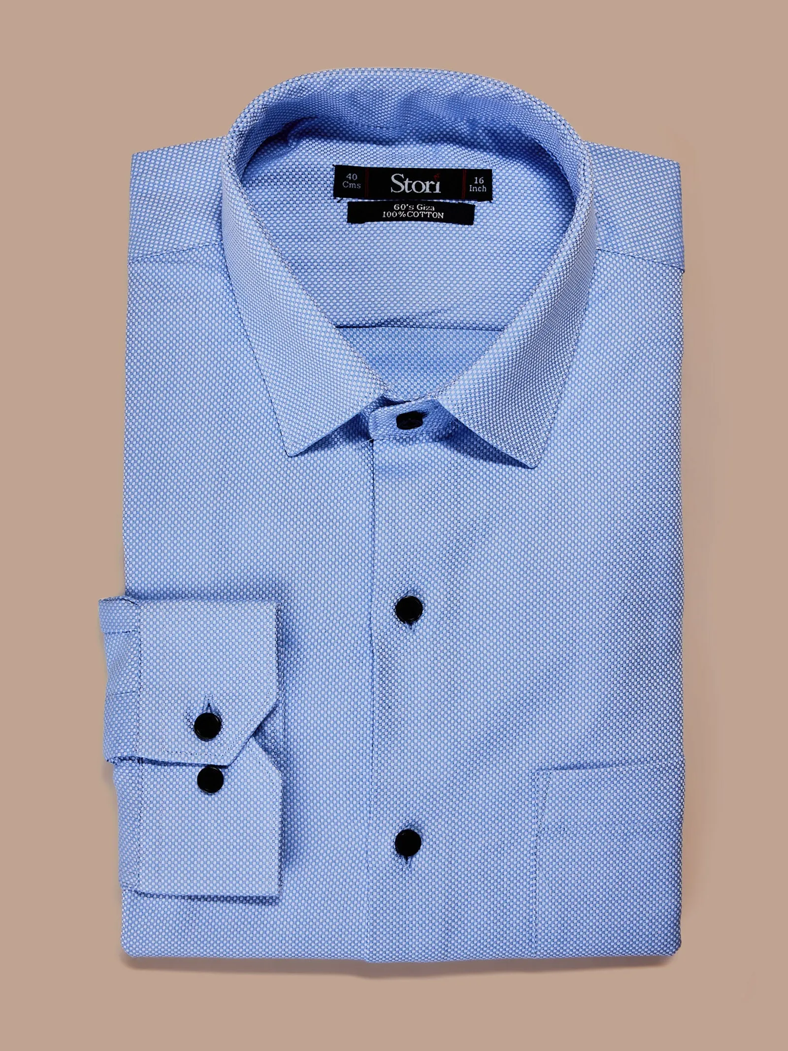 Blue Dobby Formal Shirt