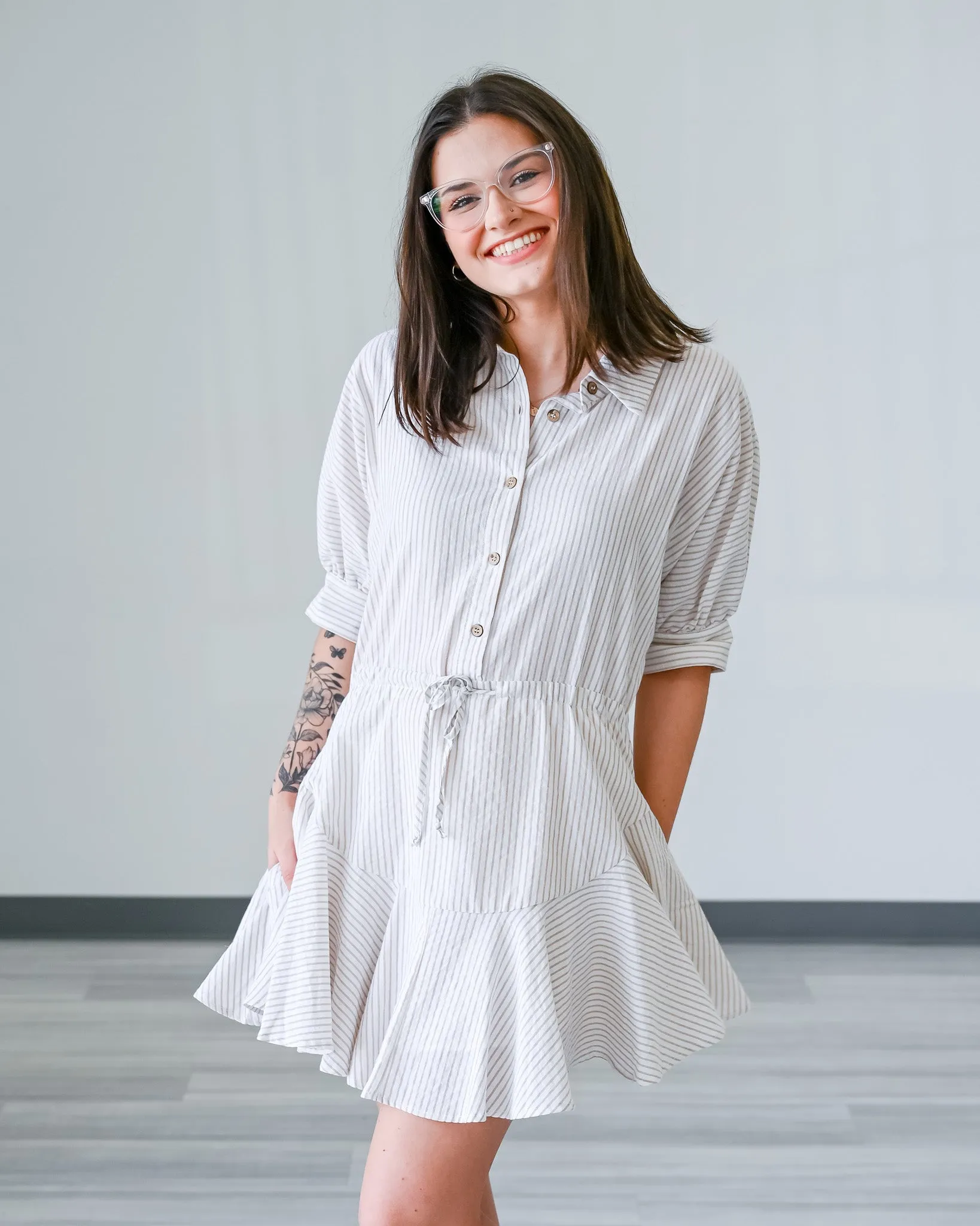 Briella Button-Down Shirt Dress