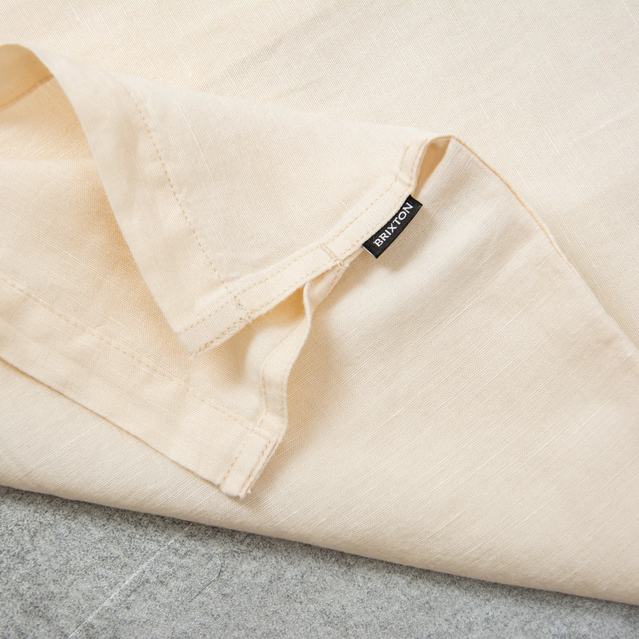 Brixton Bunker Linen Blend Shirt - Whitecap