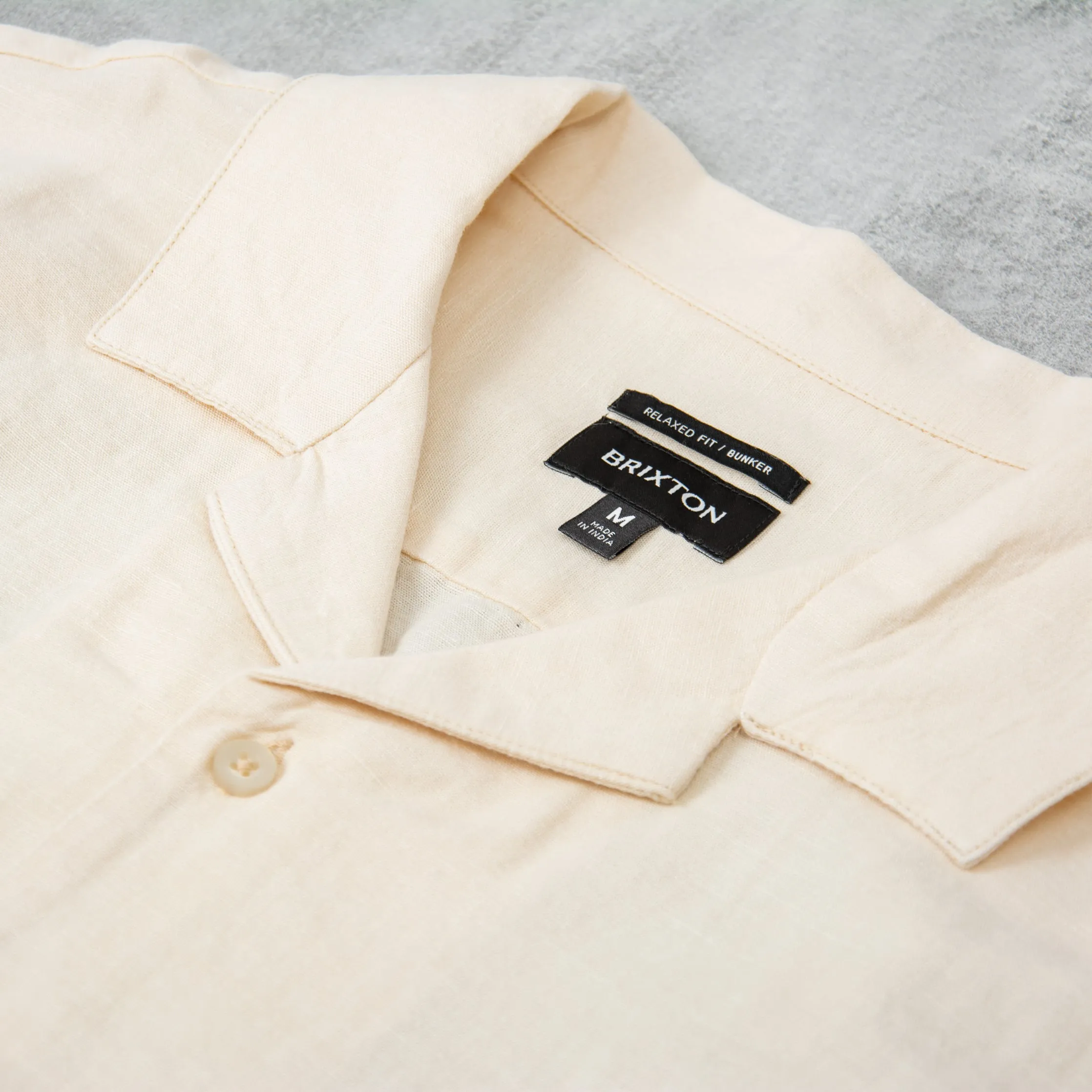 Brixton Bunker Linen Blend Shirt - Whitecap