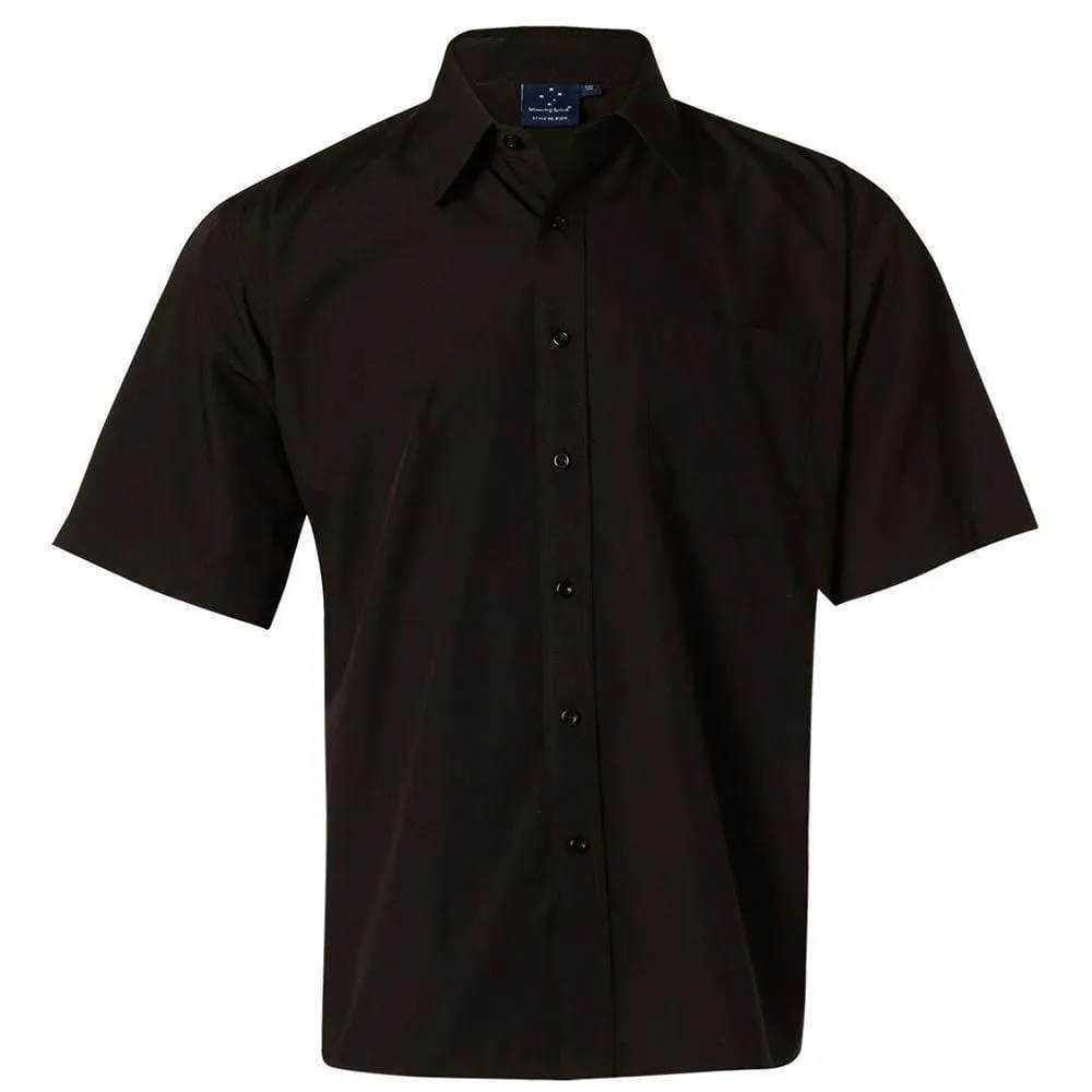 BS01S Men's Poplin Short Sleeve Business Shirt