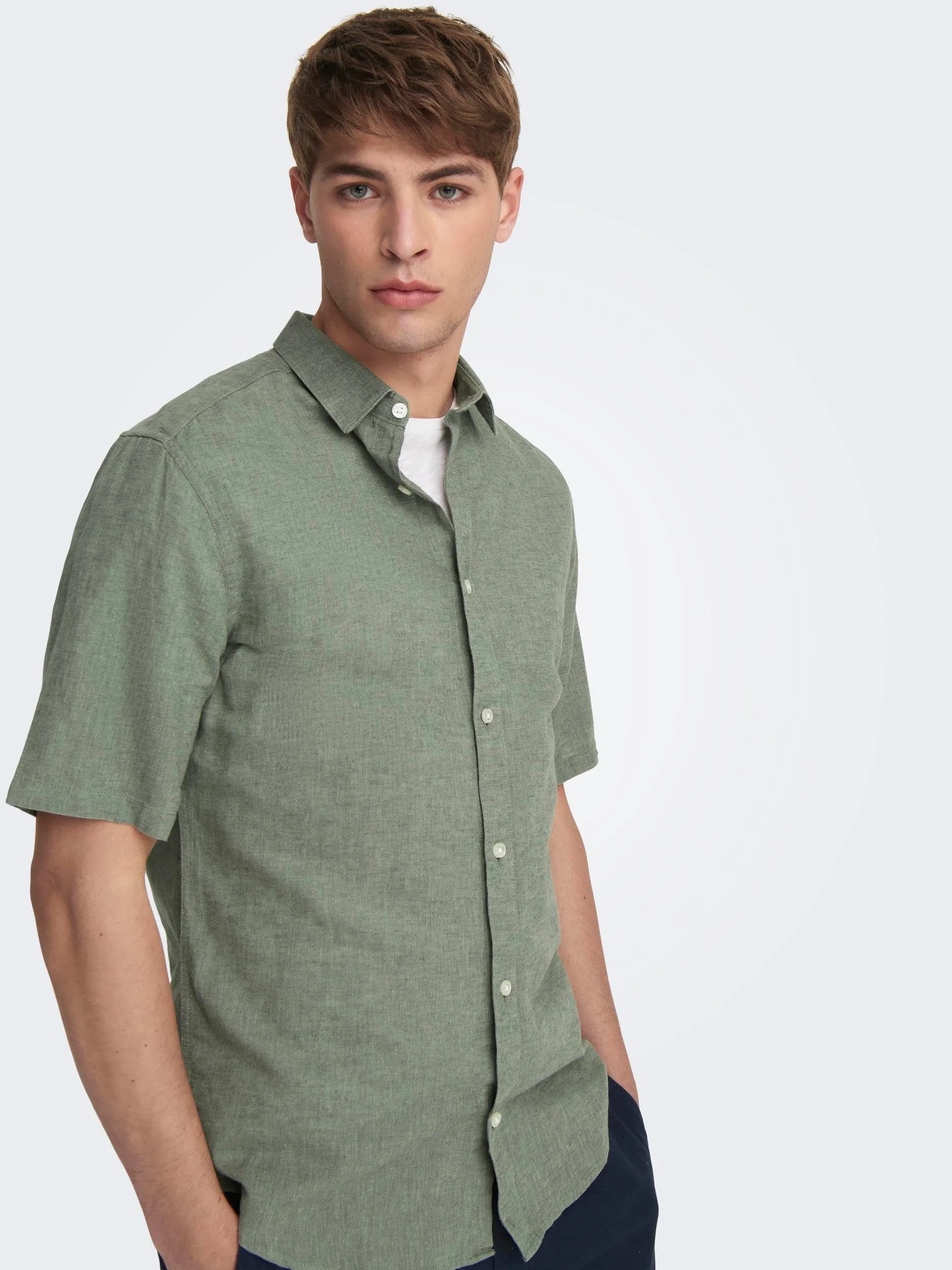 Caiden Solid Linen Shirt