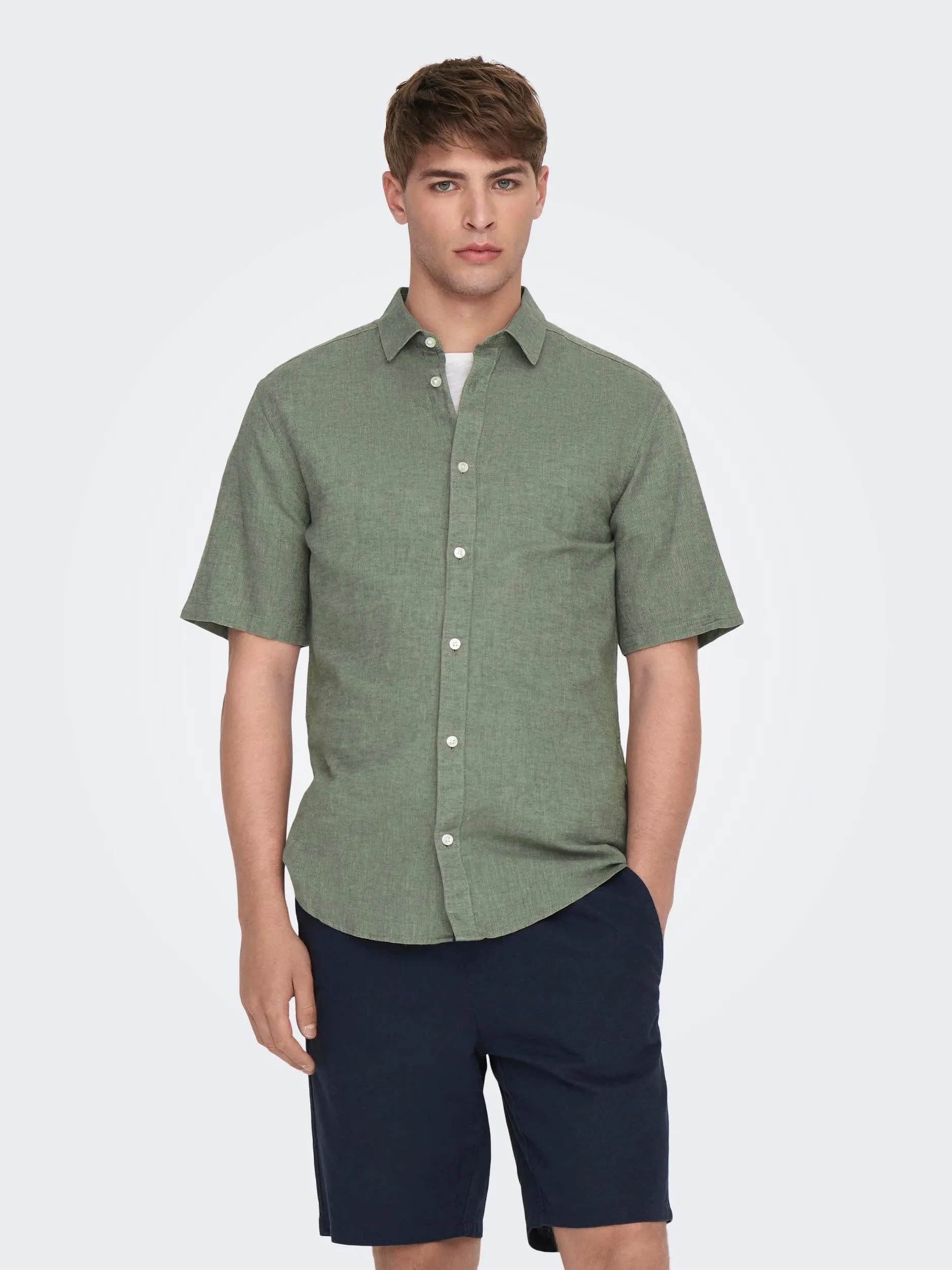 Caiden Solid Linen Shirt