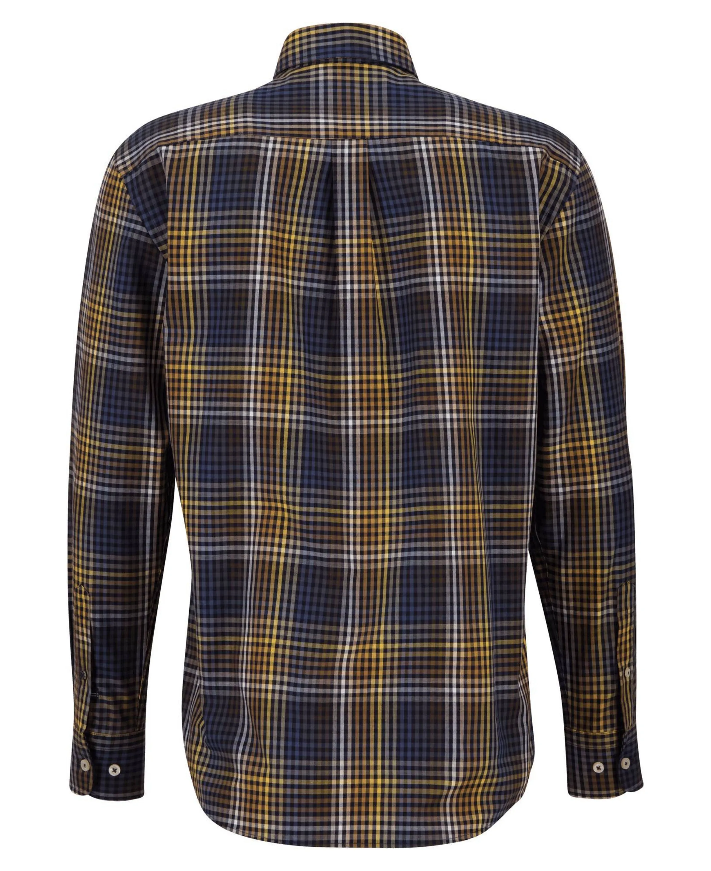 Camel Checks Shirt - Navy