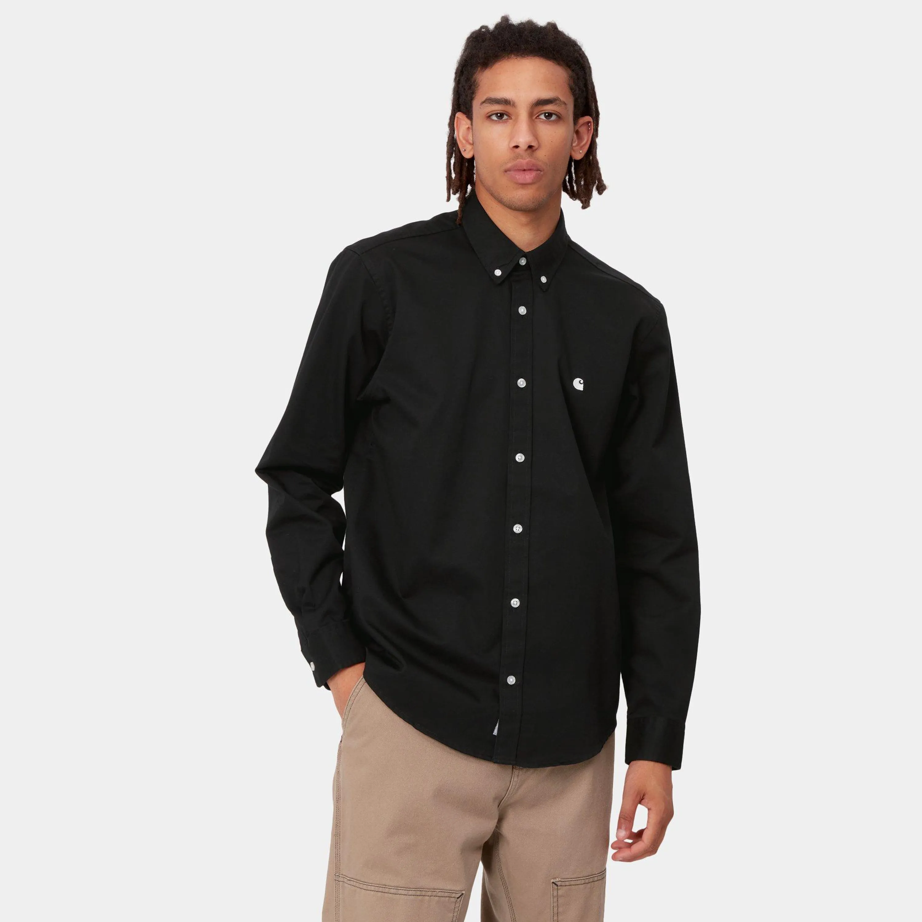 Carhartt L/S Madison Shirt - Black/Wax