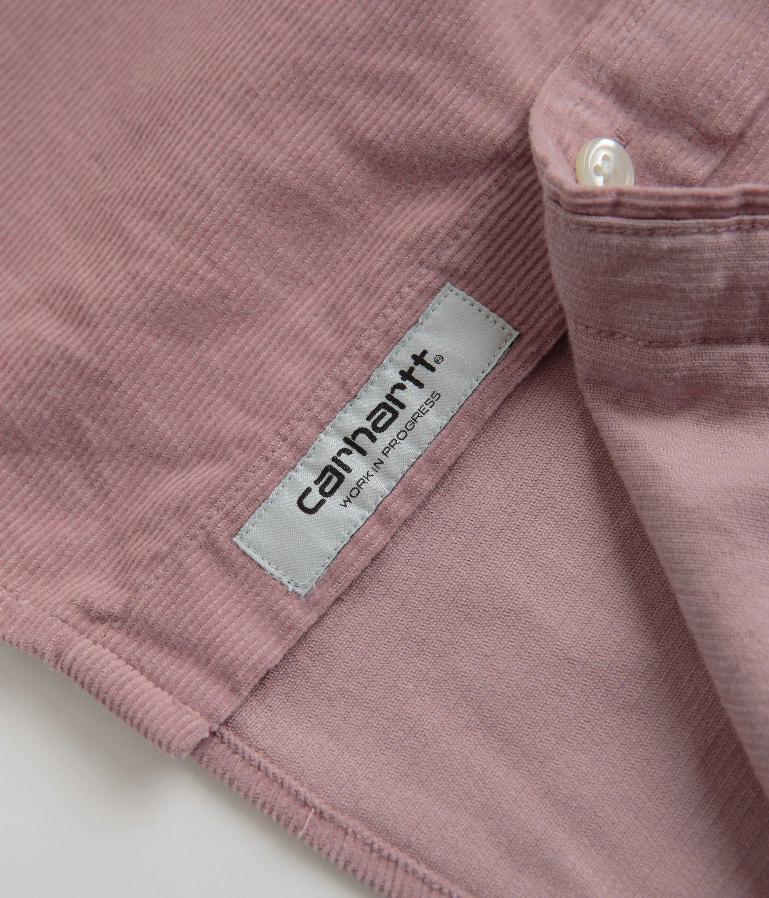 Carhartt Madison Fine Cord Shirt - Glassy Pink / Wax