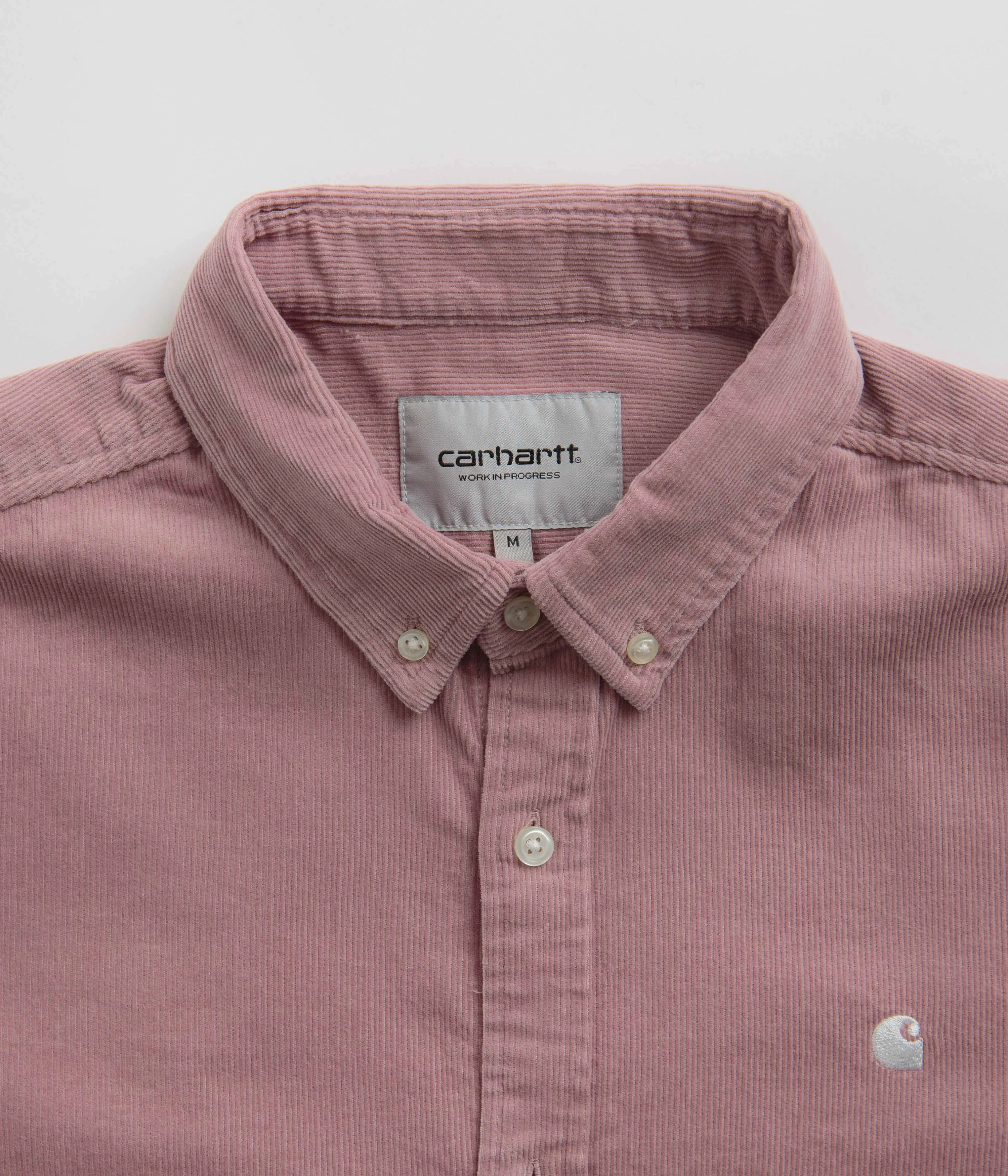 Carhartt Madison Fine Cord Shirt - Glassy Pink / Wax