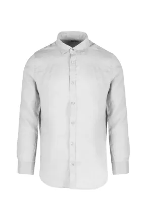 Censured men's short-sleeved linen shirt SM6439TLICA 00 optical white