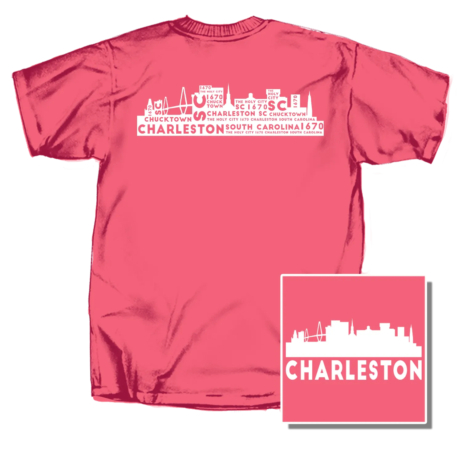 Charleston Word Cloud Short Sleeve T-Shirt