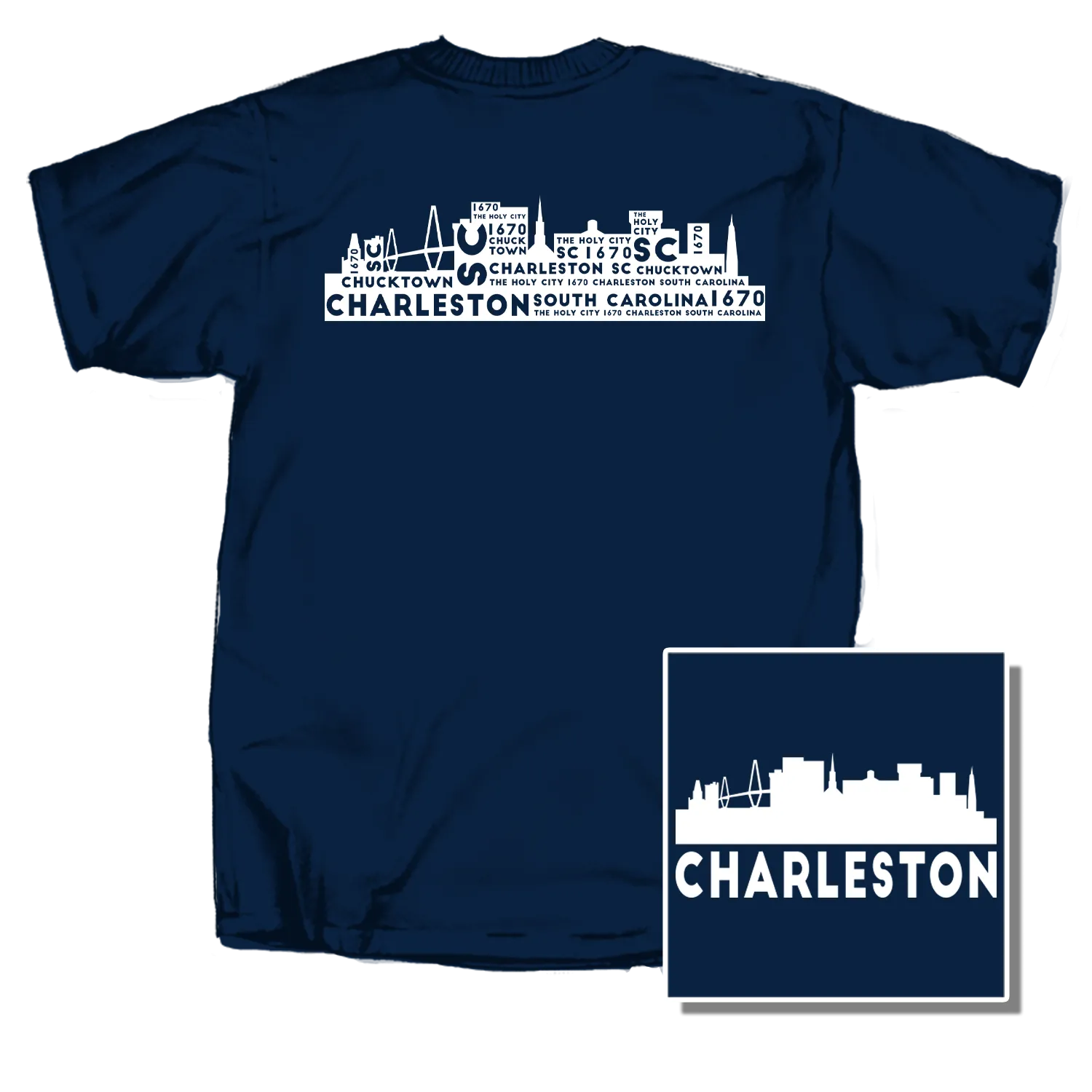 Charleston Word Cloud Short Sleeve T-Shirt