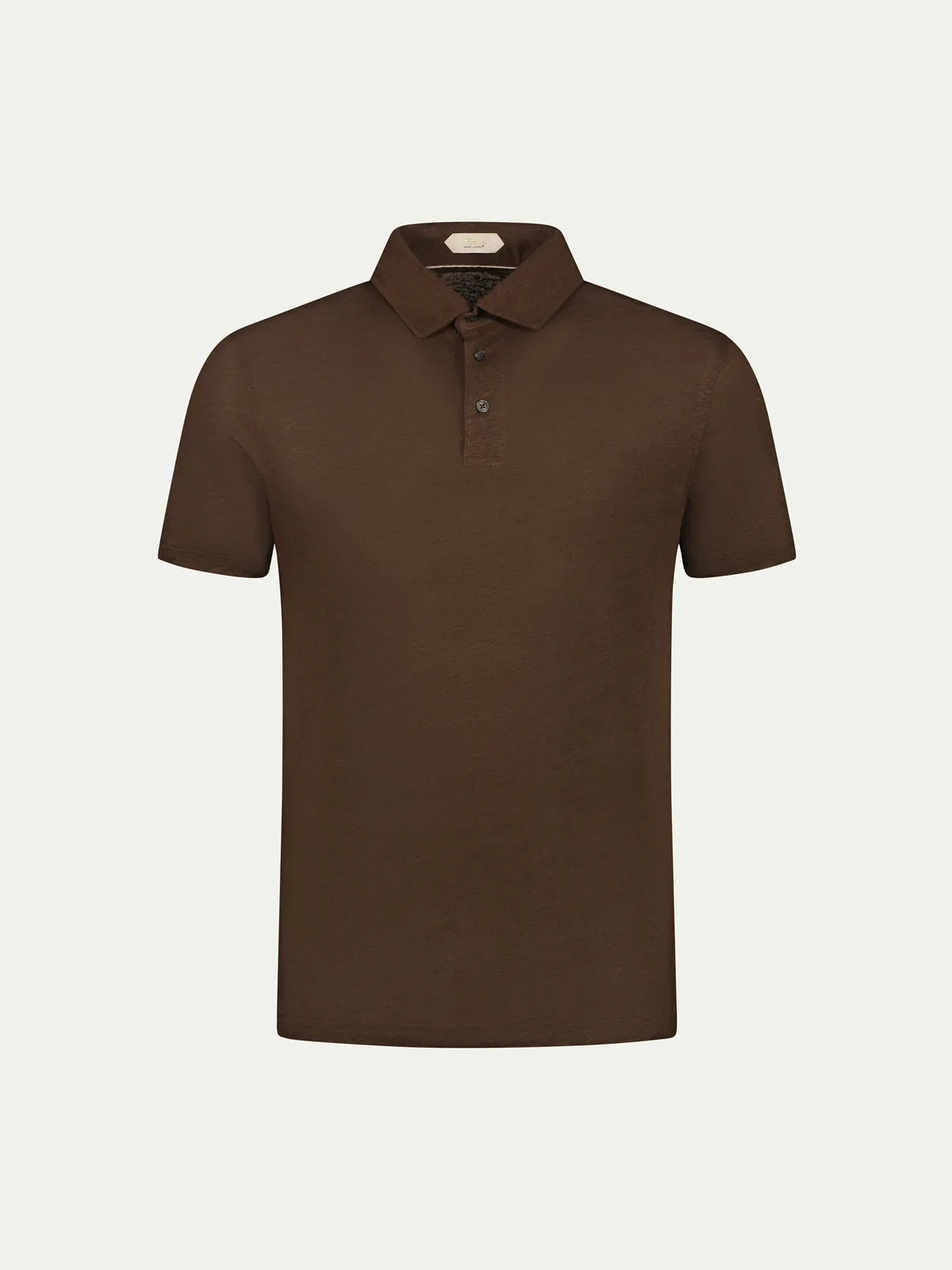 Chocolate Linen Polo Shirt