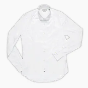 Clamenc shirt satin stretch (ice white)