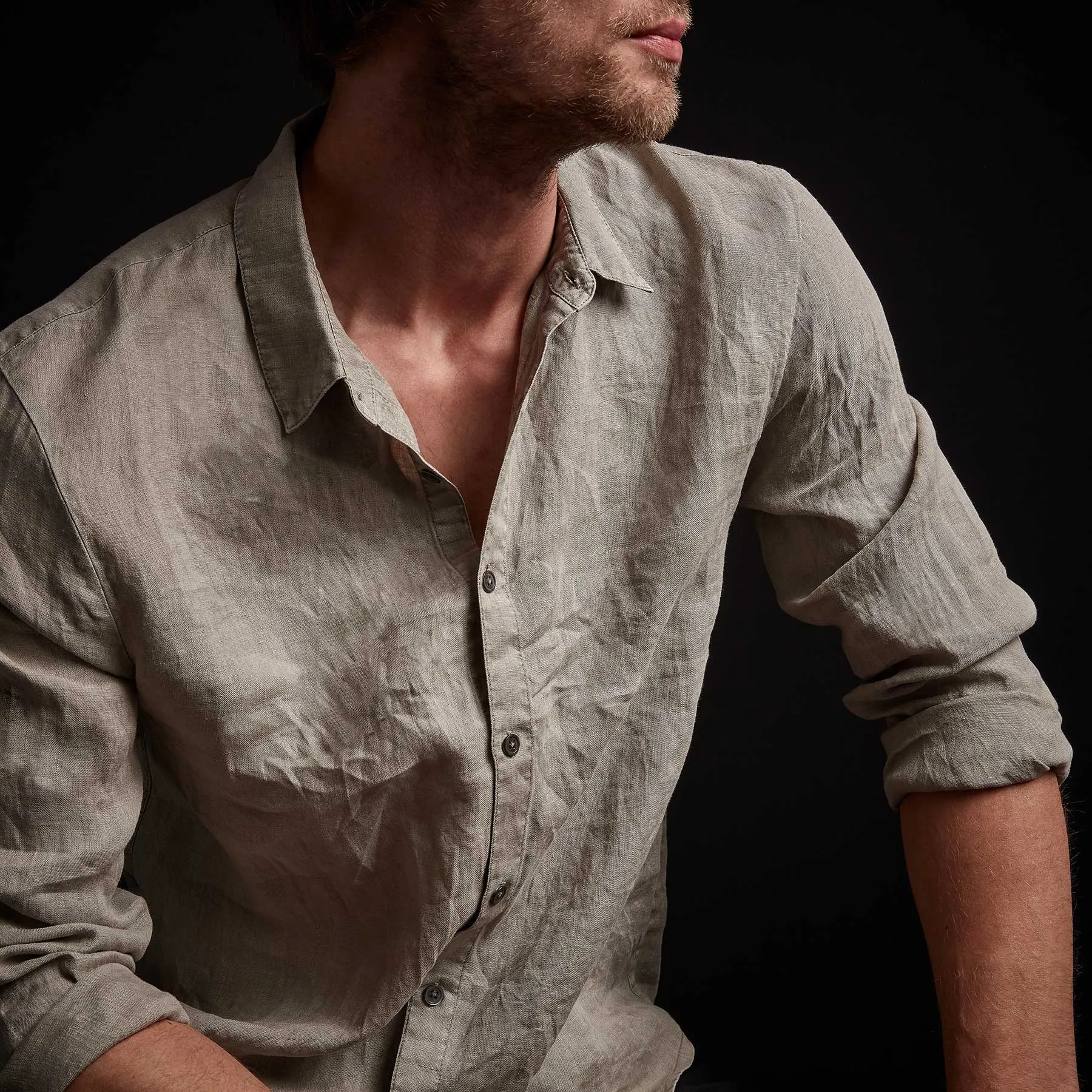 Classic Linen Shirt - Fume Pigment