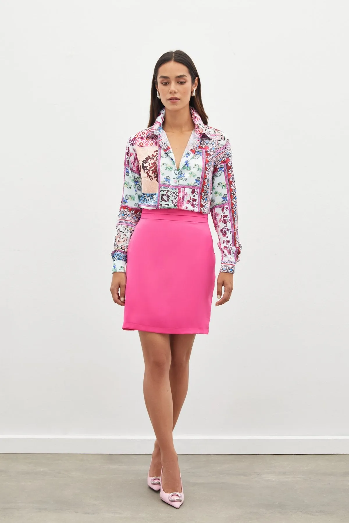 Classic Patterned Shirt - Pink