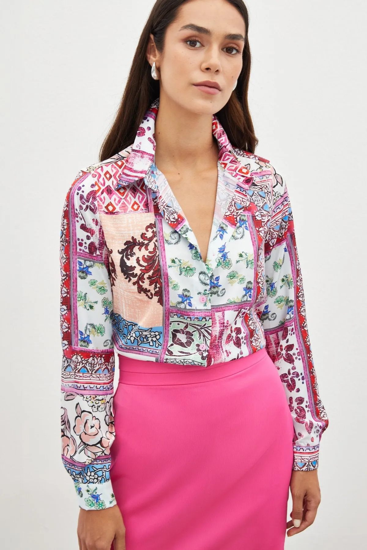 Classic Patterned Shirt - Pink