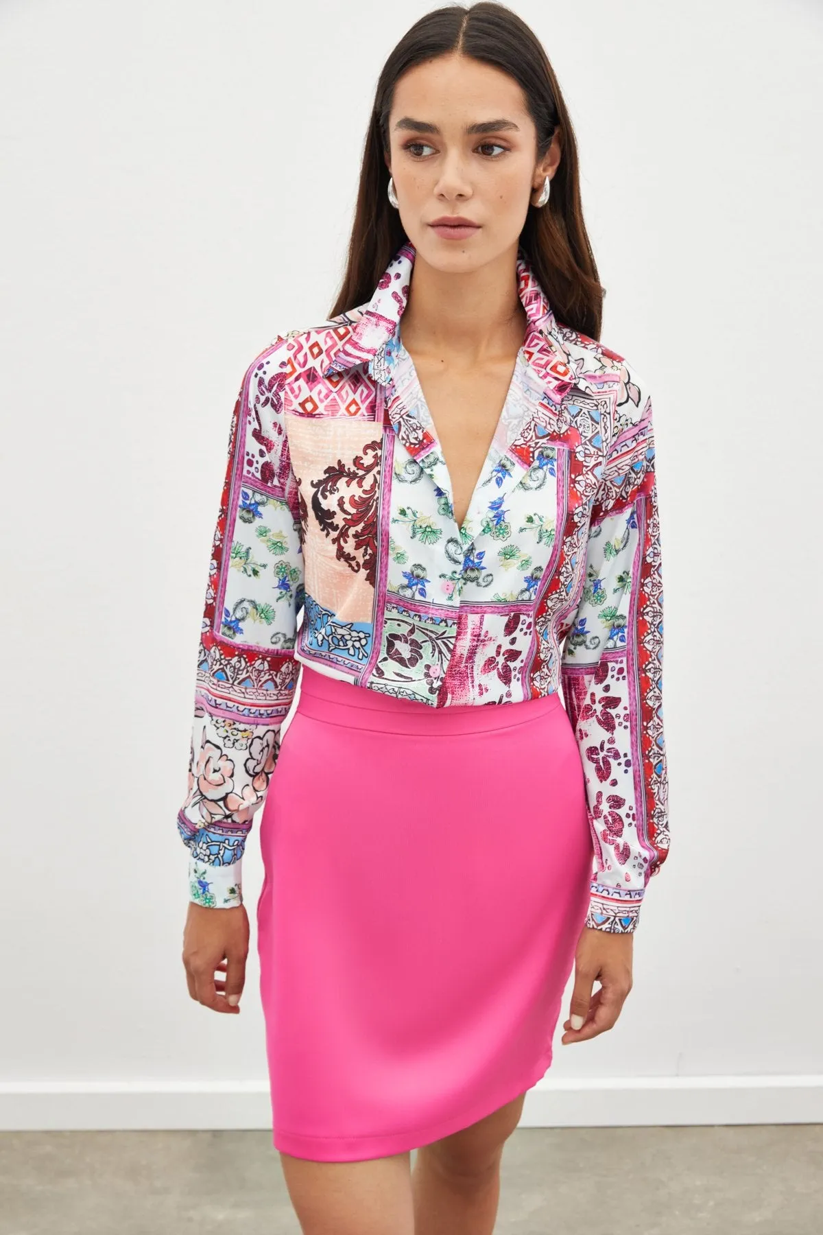 Classic Patterned Shirt - Pink