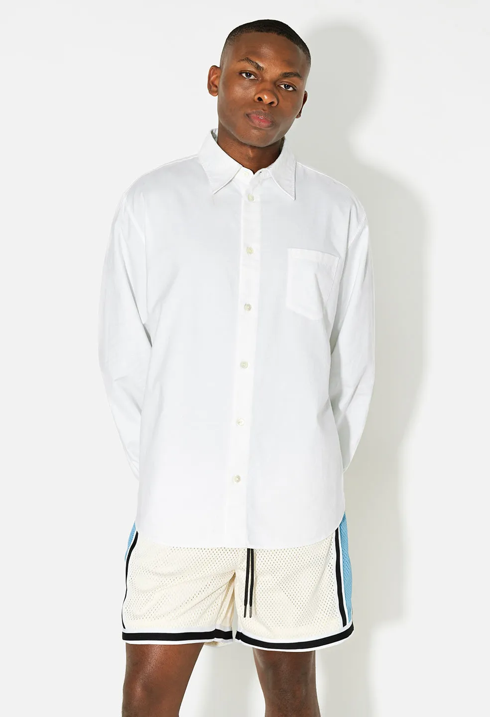 Cloak Button Up / Oxford White