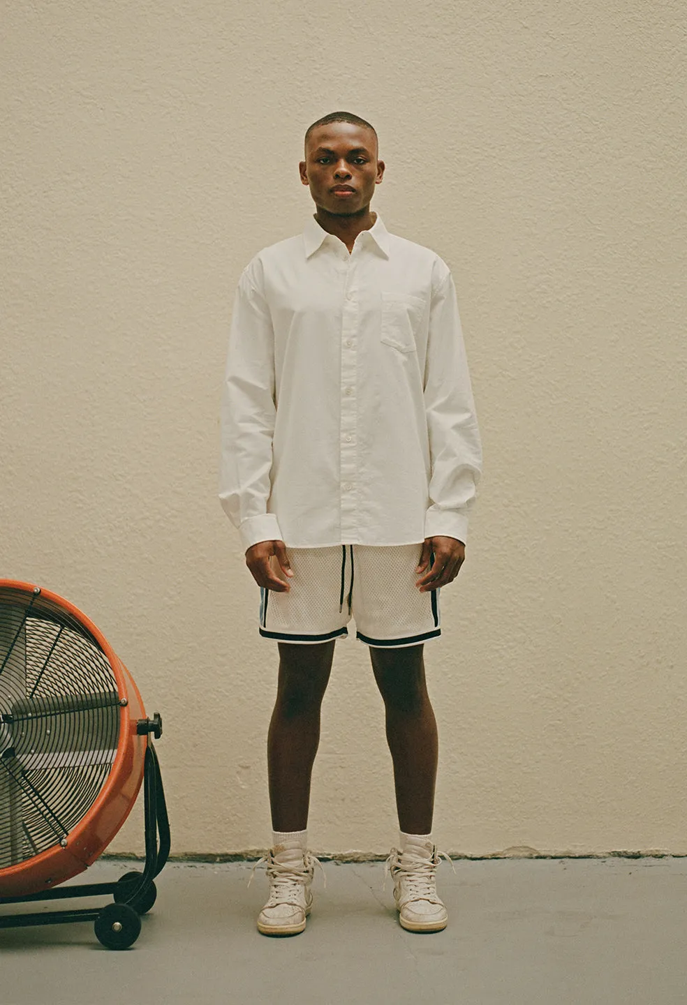 Cloak Button Up / Oxford White