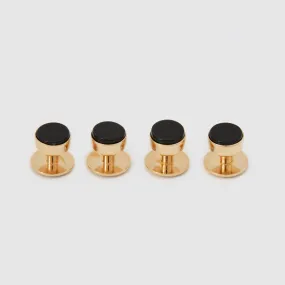 Codis Maya Onyx Bow Stud Set / Gold Plating