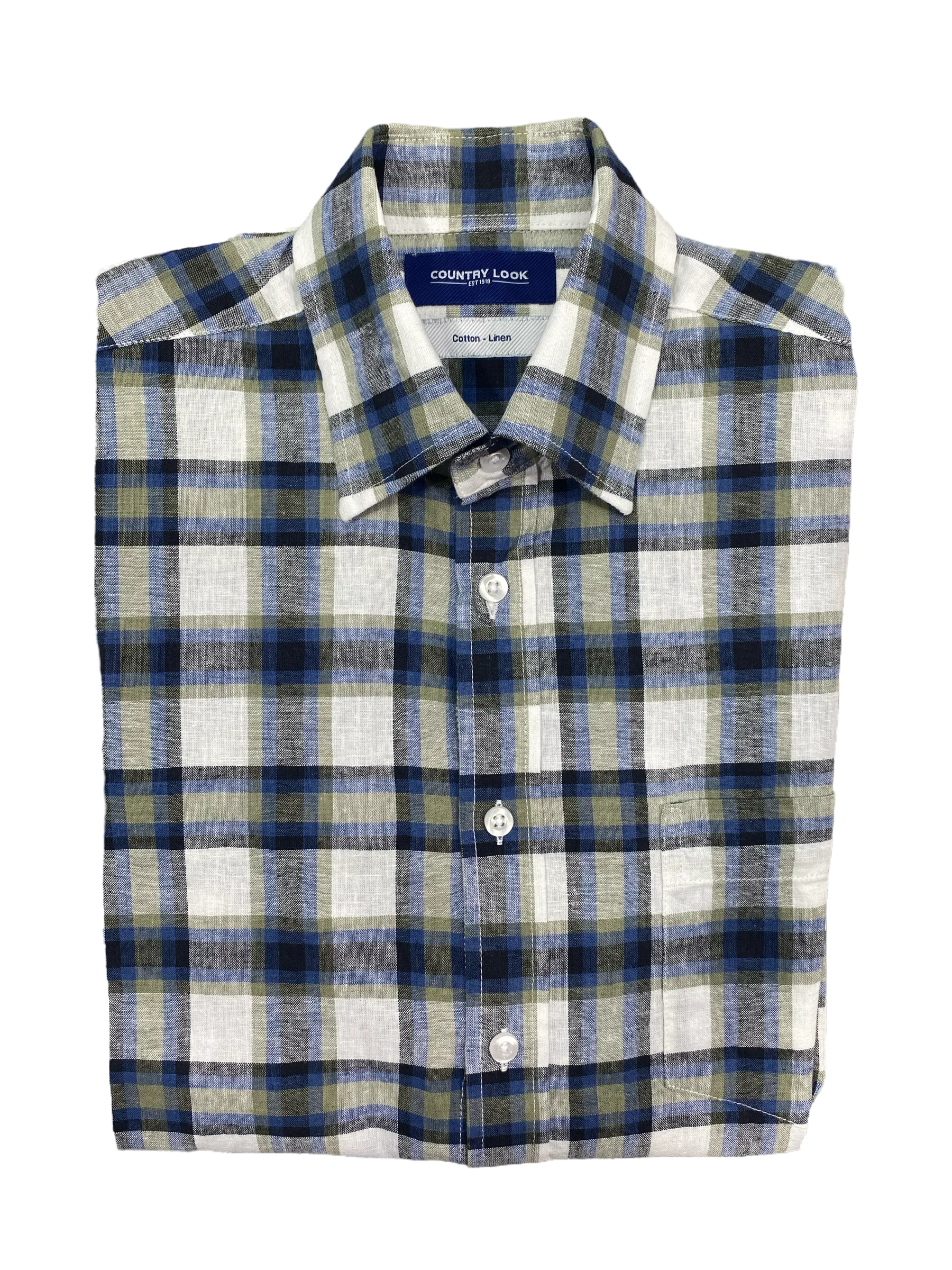 Country Look - Lucas Short Sleeved Shirt - Khaki Check