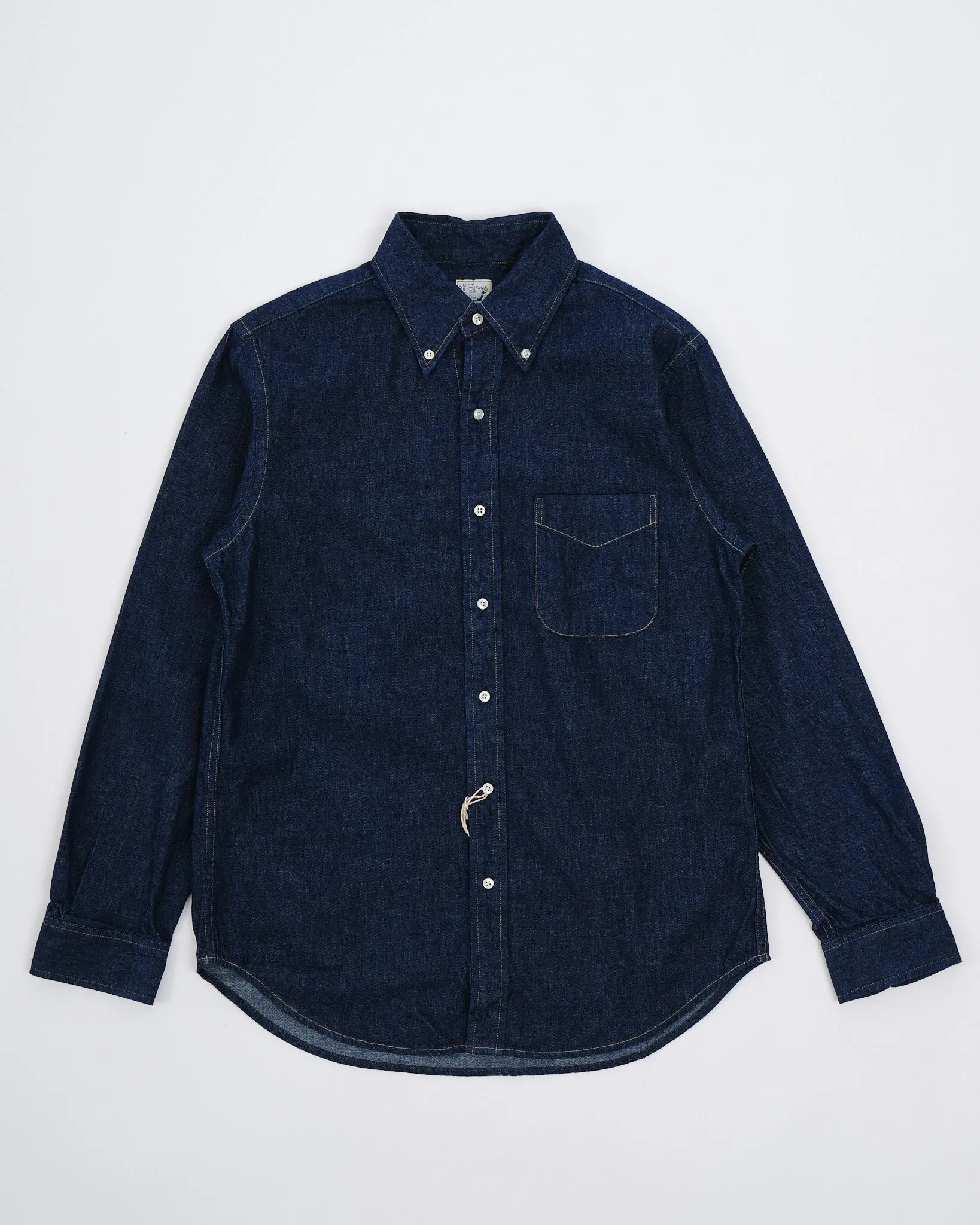 DENIM BUTTON DOWN SHIRT ONE WASH