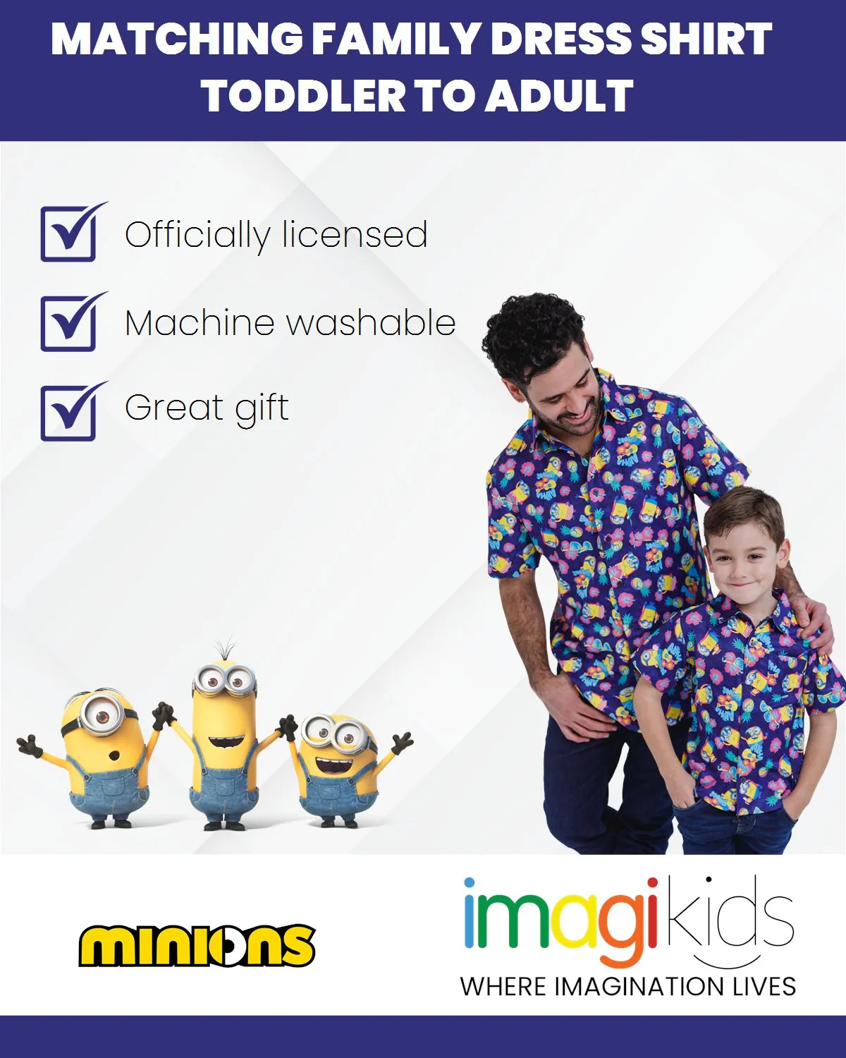 Despicable Me Minions Hawaiian Button Down Shirt